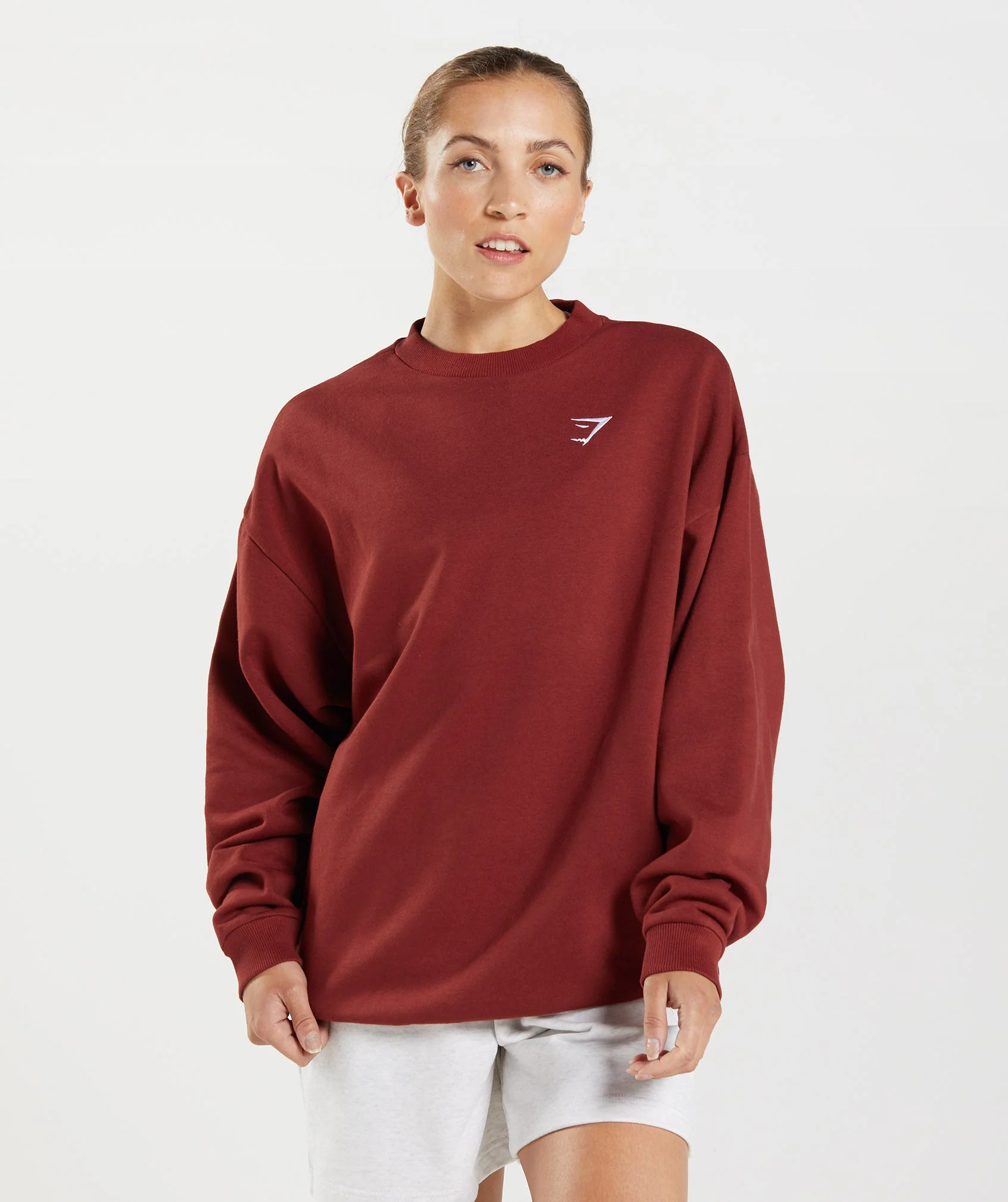 Gymshark Training Oversized Sweatshirt - Rosewood Red