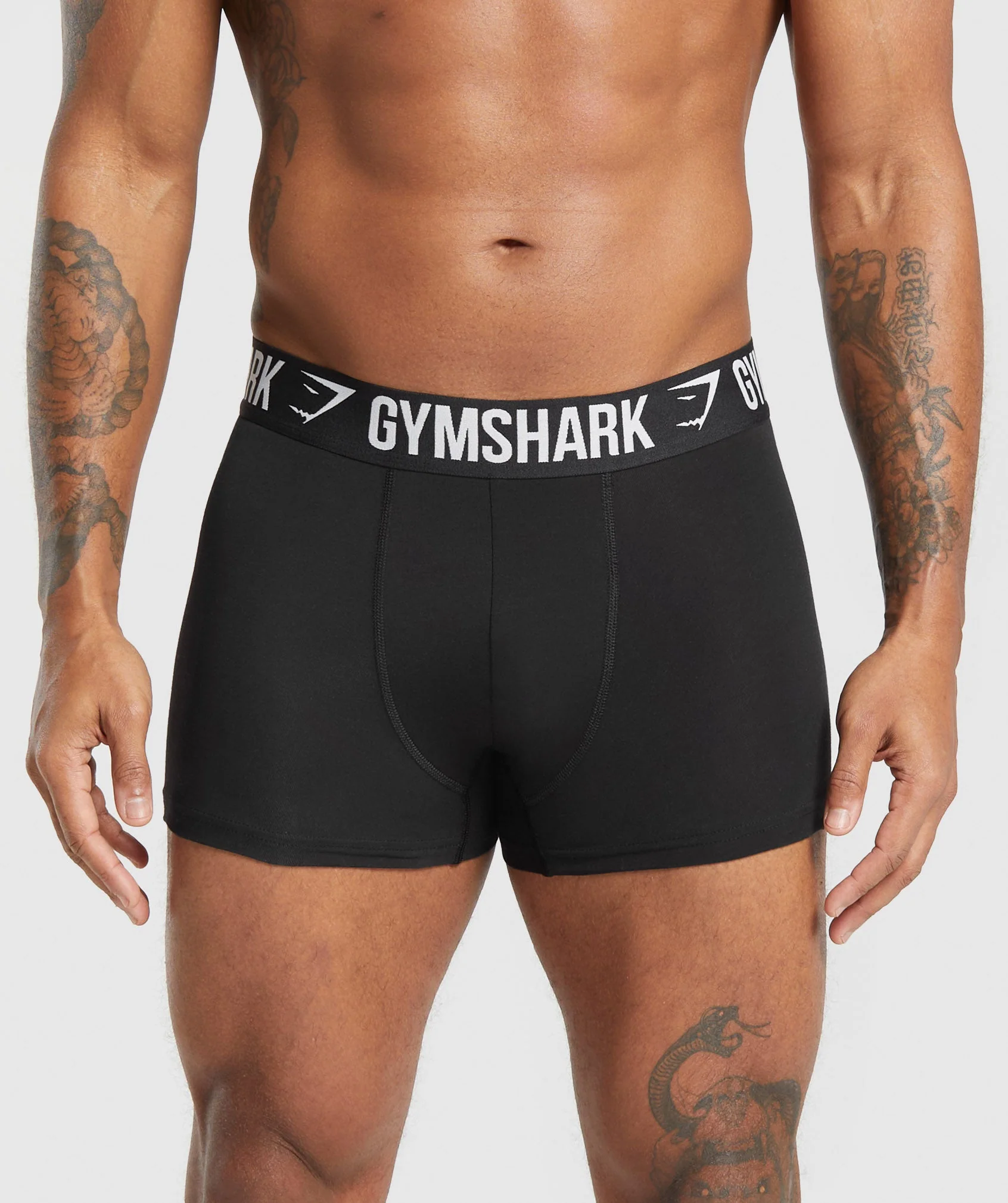 Gymshark Boxer Brief 3PK - Black/Graphite Grey