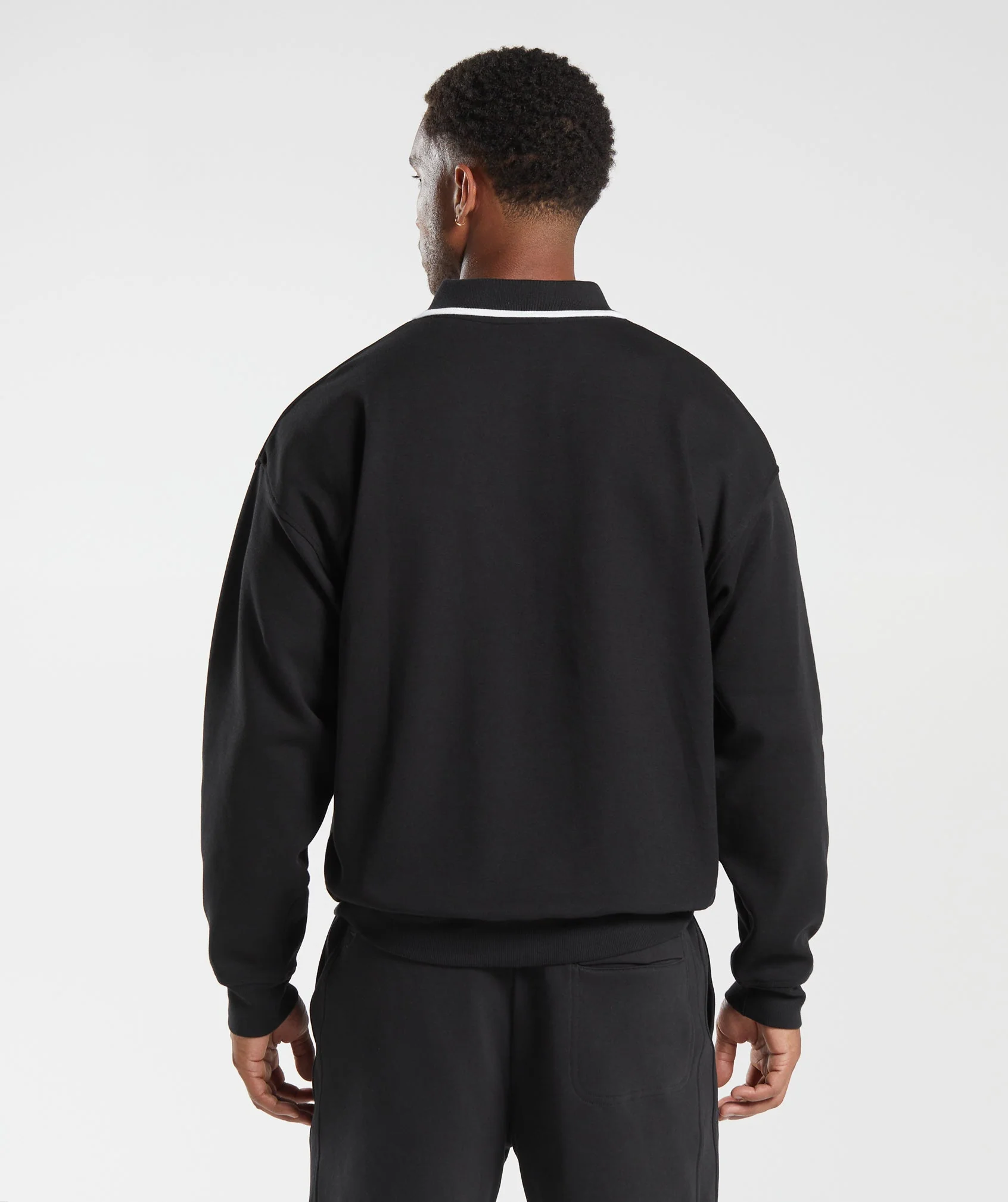 Gymshark Rest Day Street Polo Pullover - Black