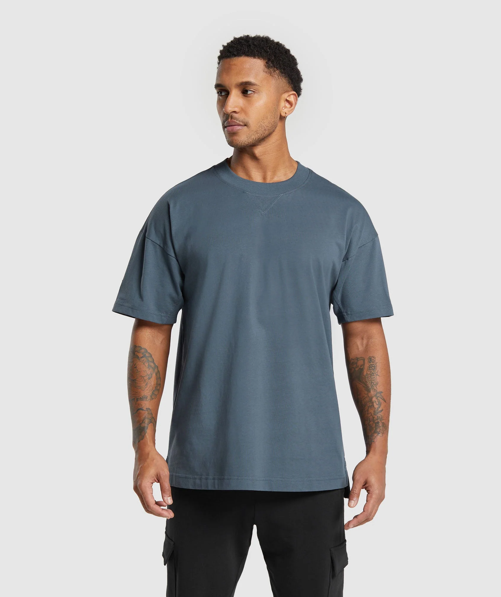 Gymshark Rest Day Essentials T-Shirt - Titanium Blue