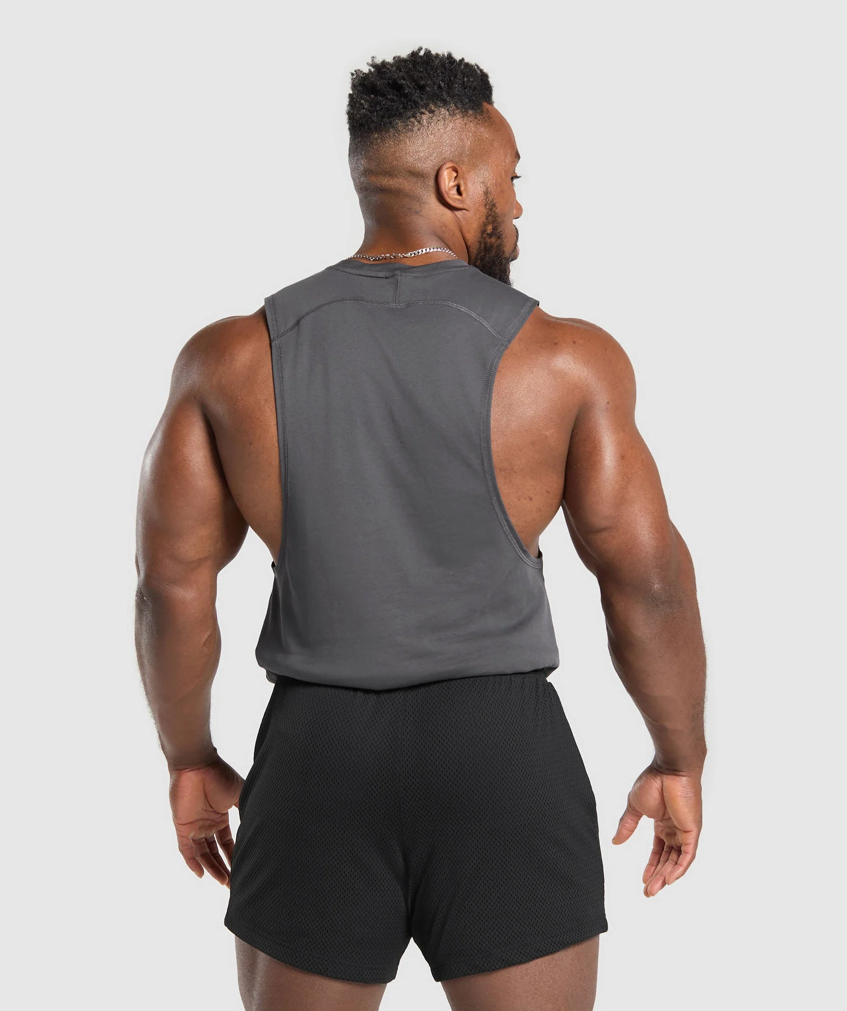 Gymshark Impact Drop Arm Tank - Onyx Grey