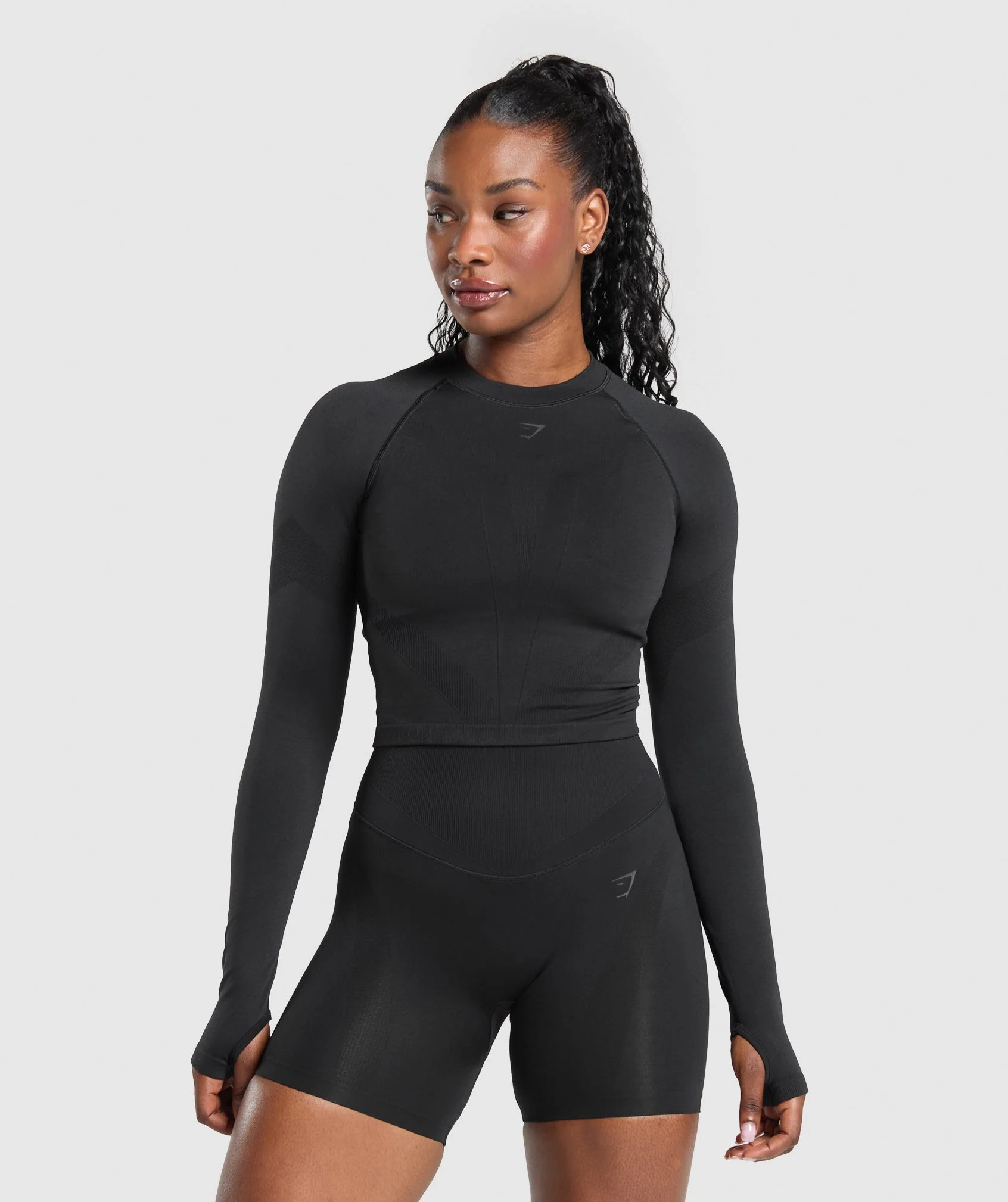 Gymshark Activate Long Sleeve Top - Black