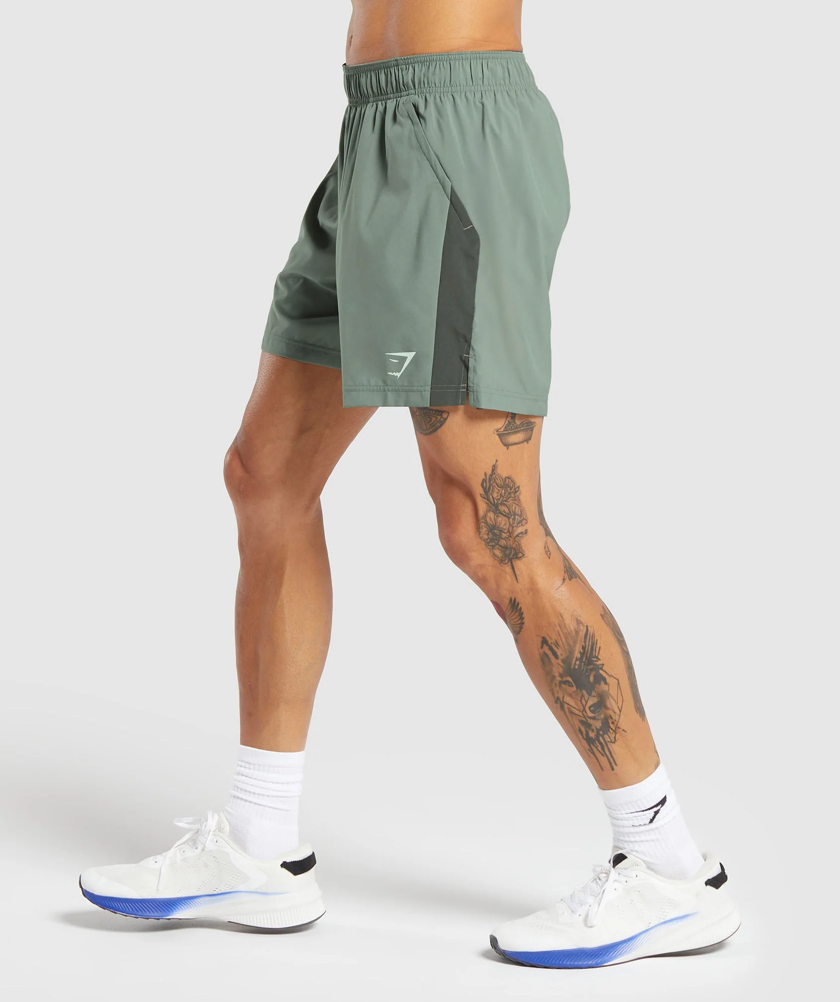Gymshark Sport 7 Shorts - Unit Green/Strength Green
