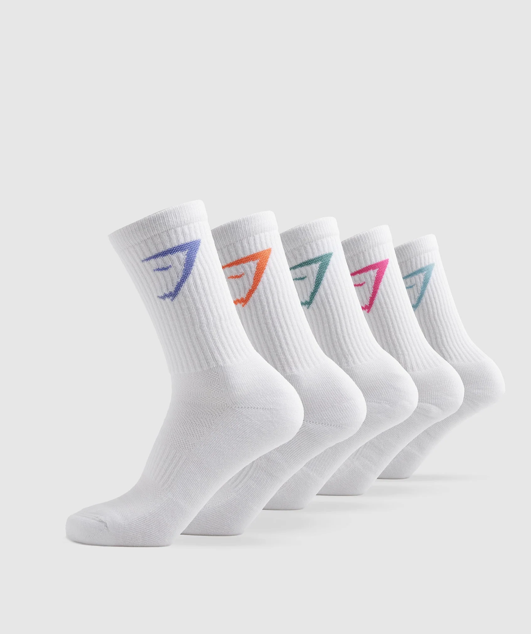 Gymshark Crew Socks 5pk - Multi Colour