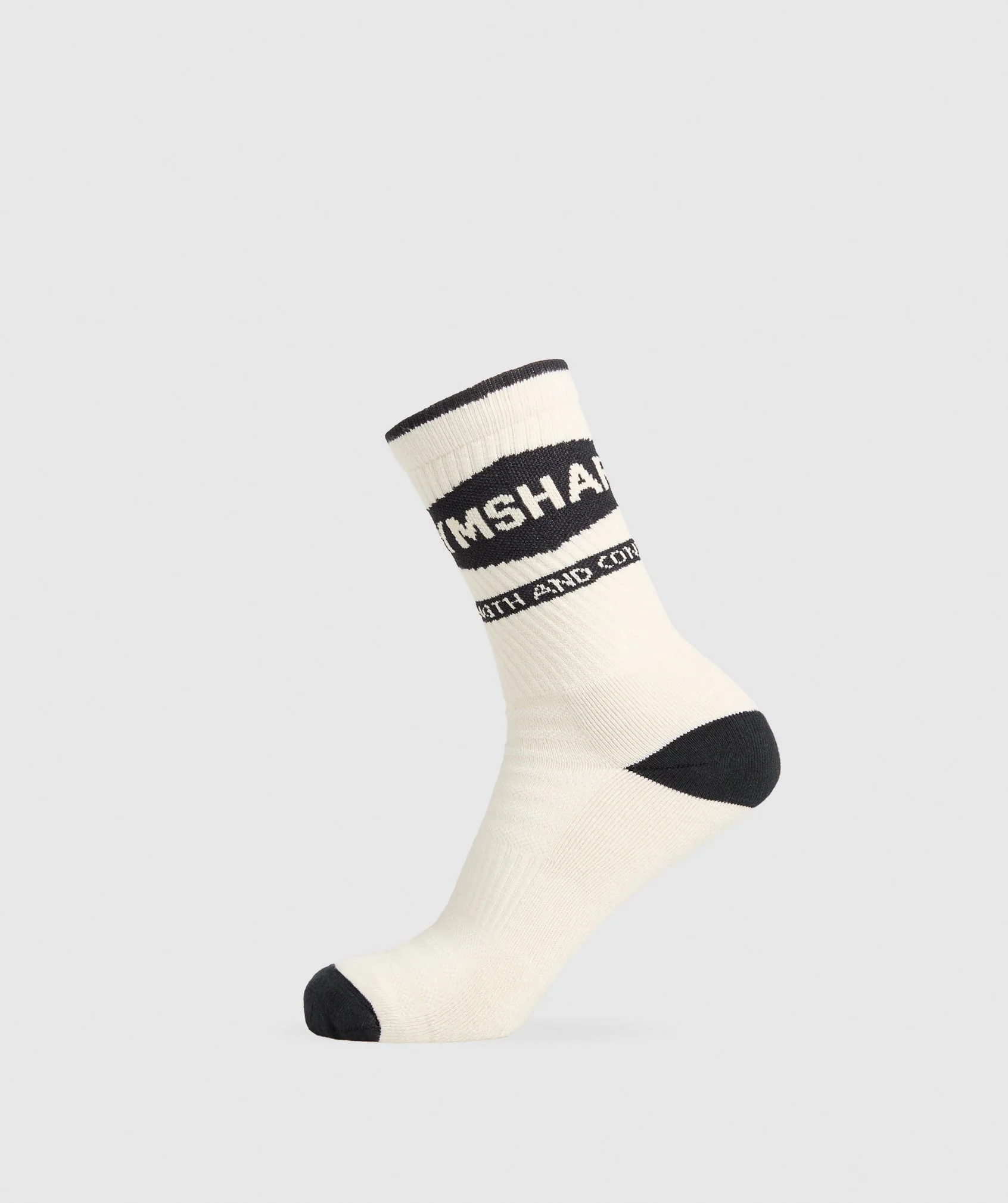 Gymshark Craft Crew Single - Oat White/Black