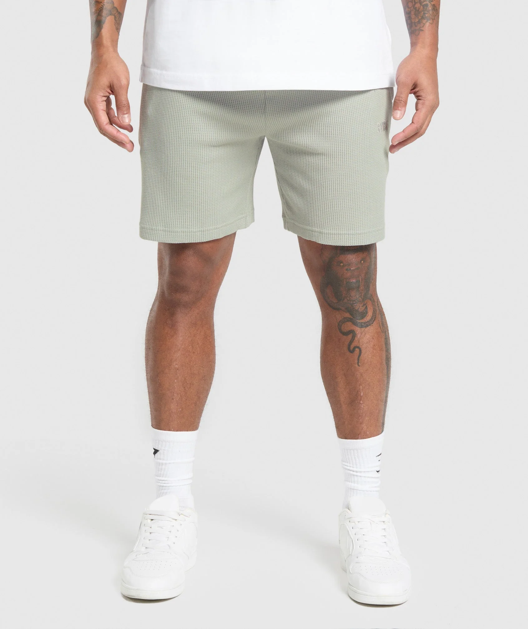 Gymshark Waffle Shorts - Stone Grey