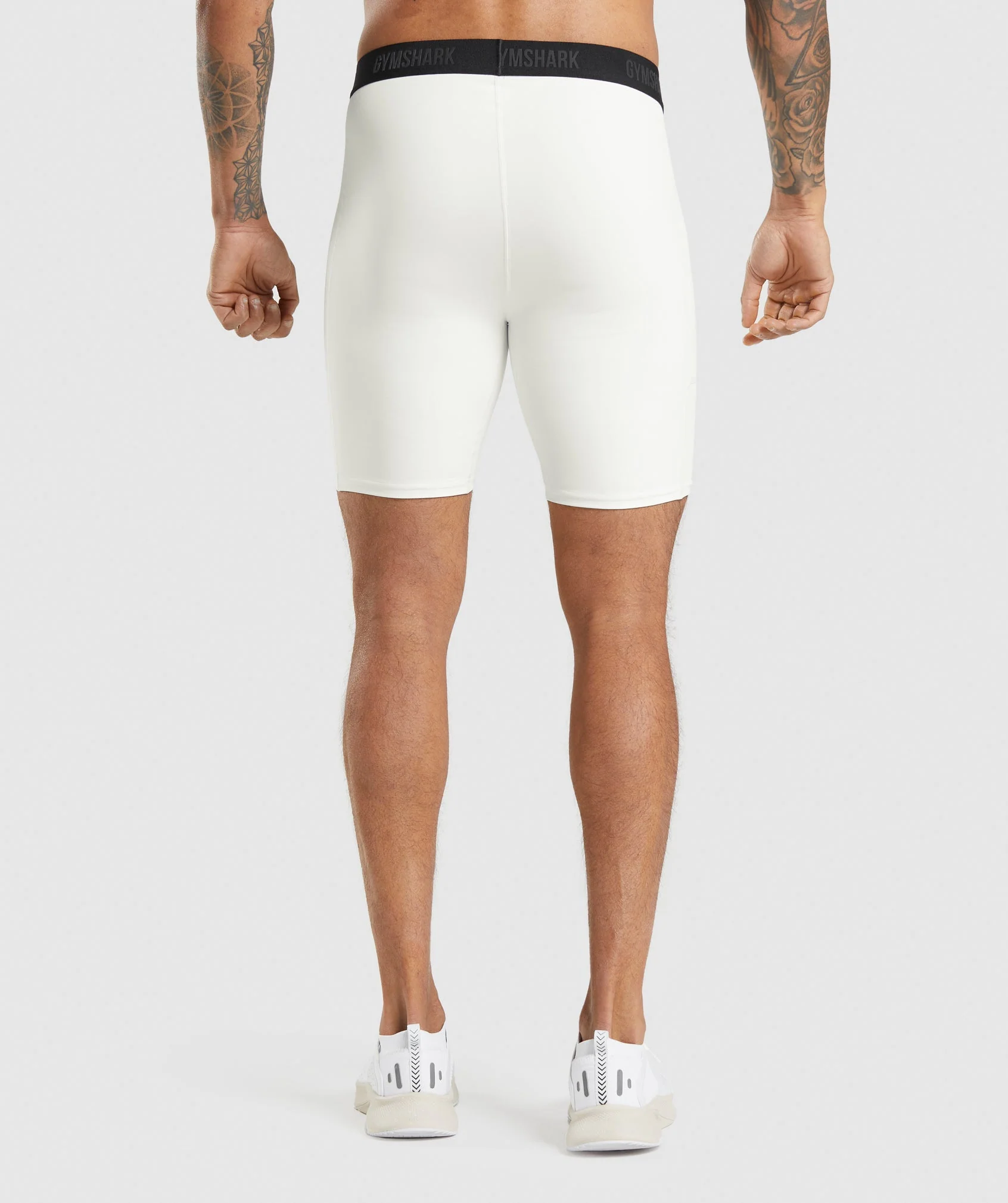 Gymshark//Steve Cook Baselayer Shorts - Off White
