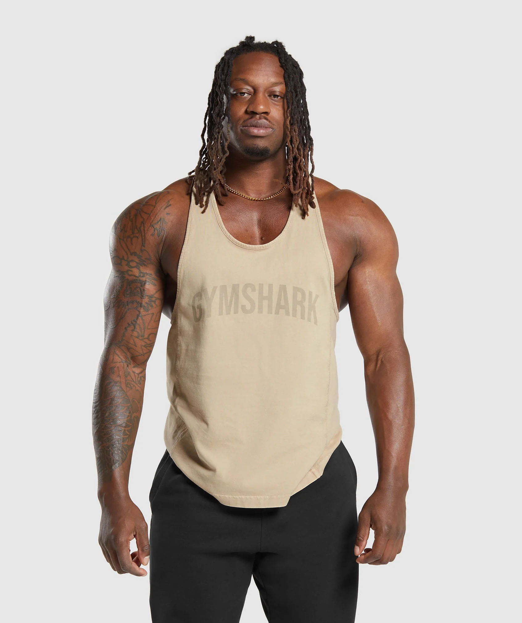 Gymshark Power Washed Stringer - Desert Beige
