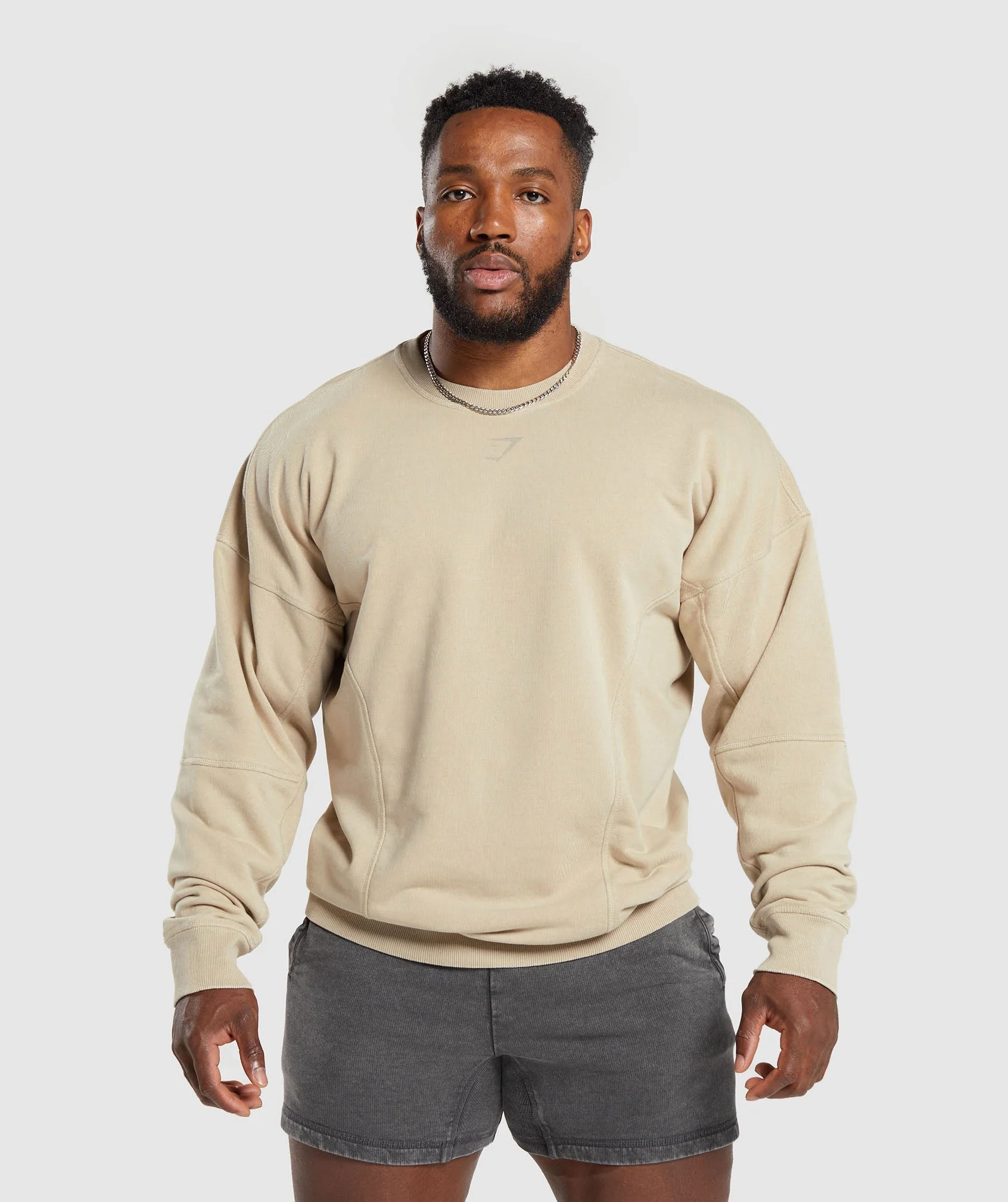 Gymshark Heritage Washed Crew - Desert Beige