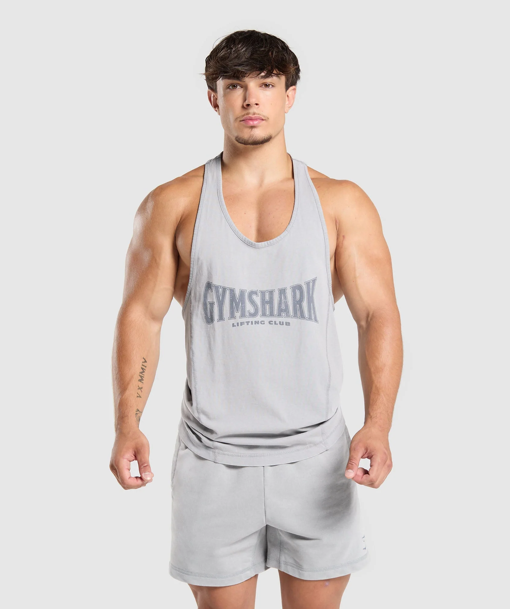 Gymshark Heritage Washed Stringer - Denim Grey