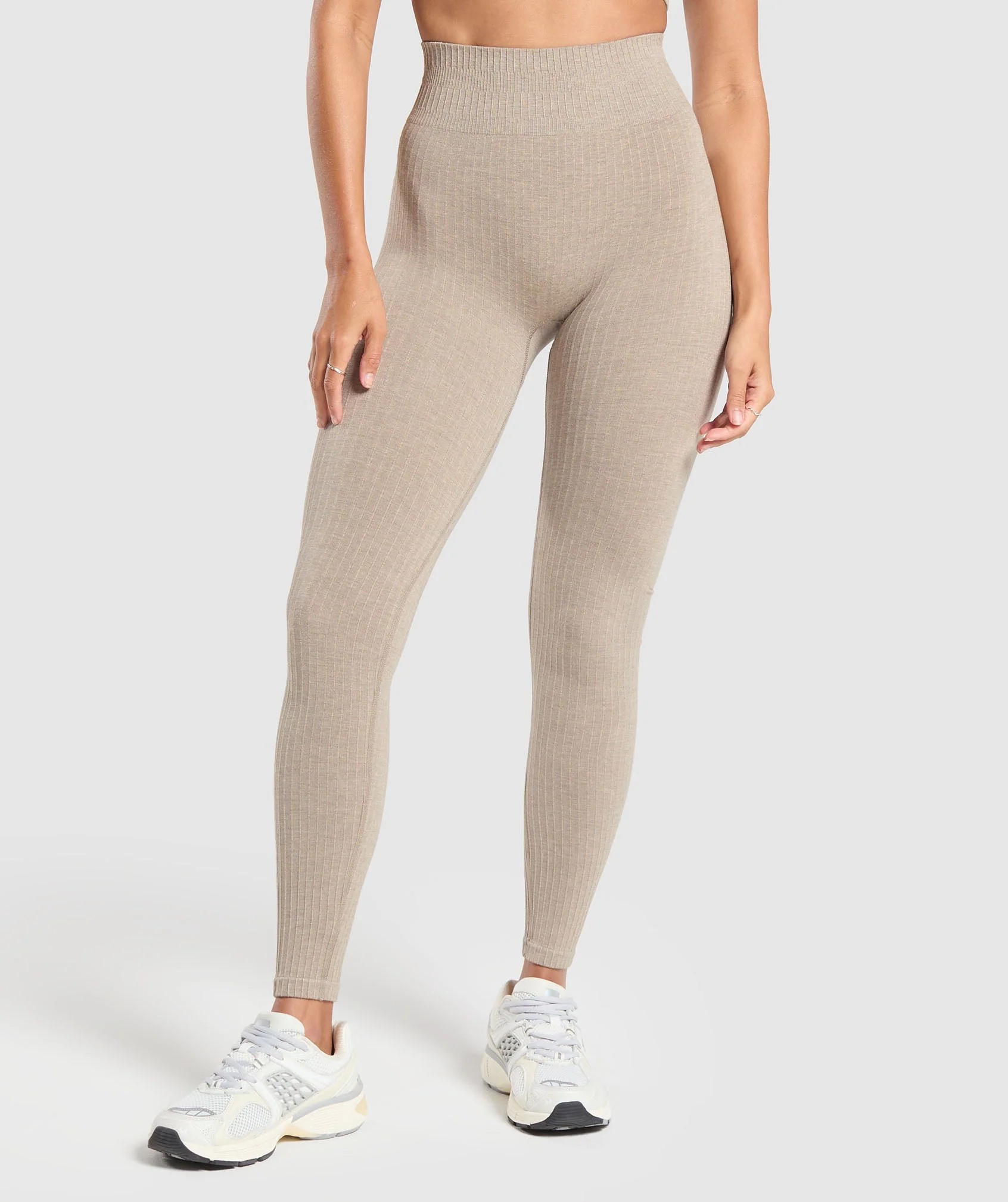 Gymshark Luxe Seamless Leggings - Pebble Brown Marl
