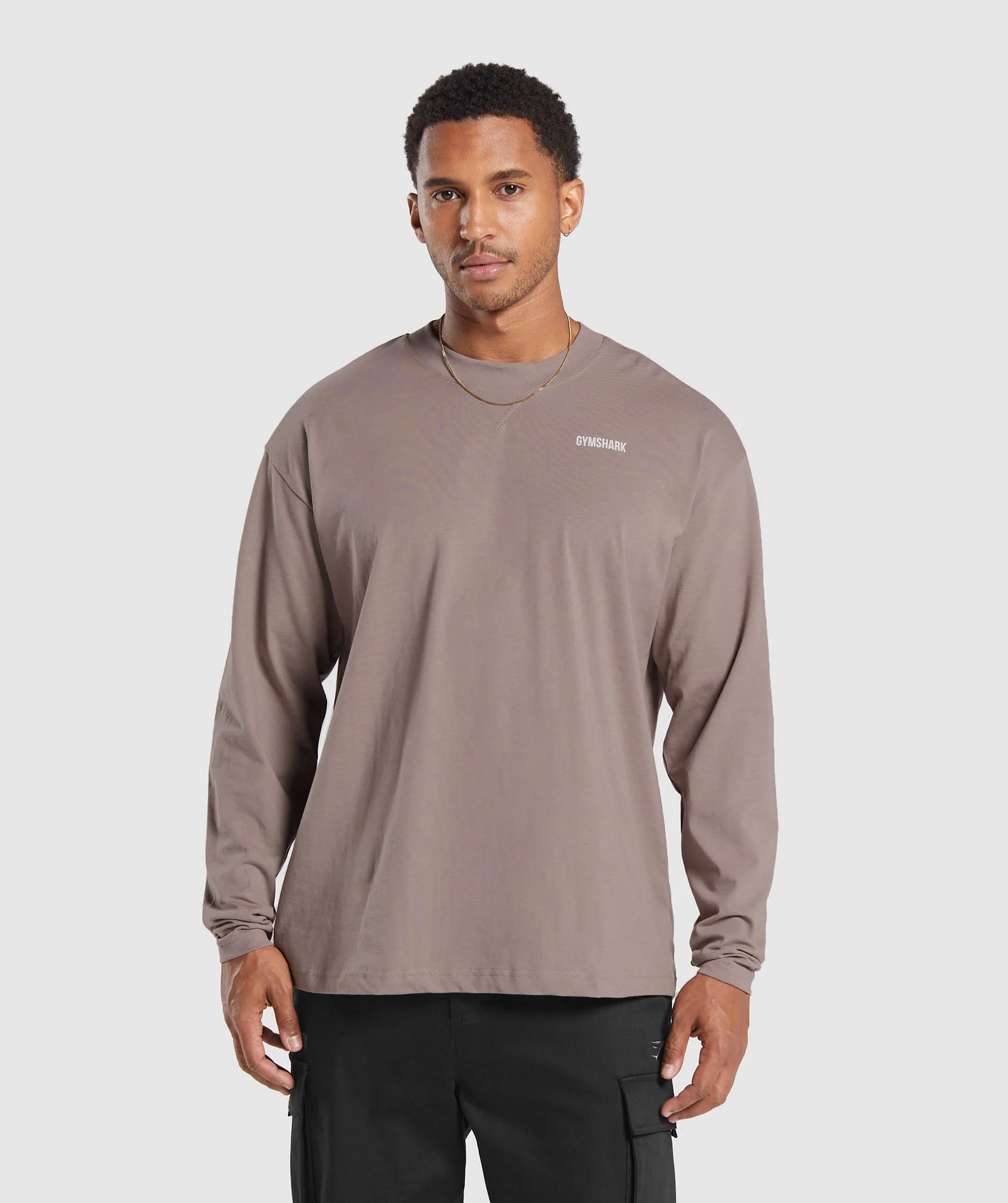 Gymshark Rest Day Sweats Long Sleeve T-Shirt - Powder Mauve