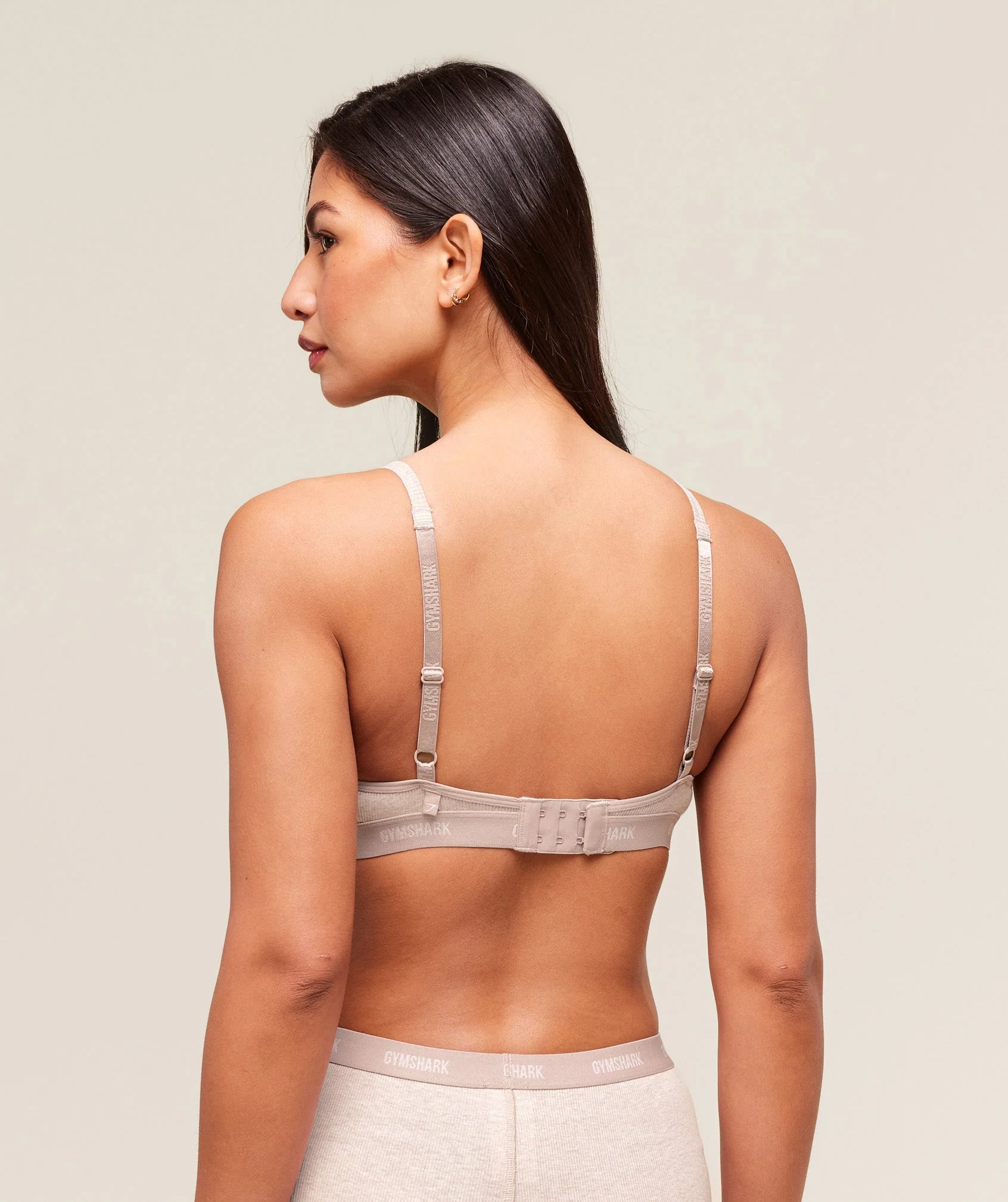 Gymshark Rib Bralette - Soft Pink Marl