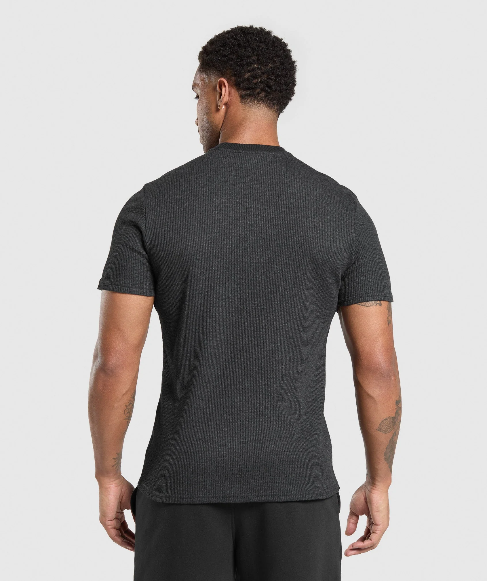 Gymshark Waffle T-Shirt - Black