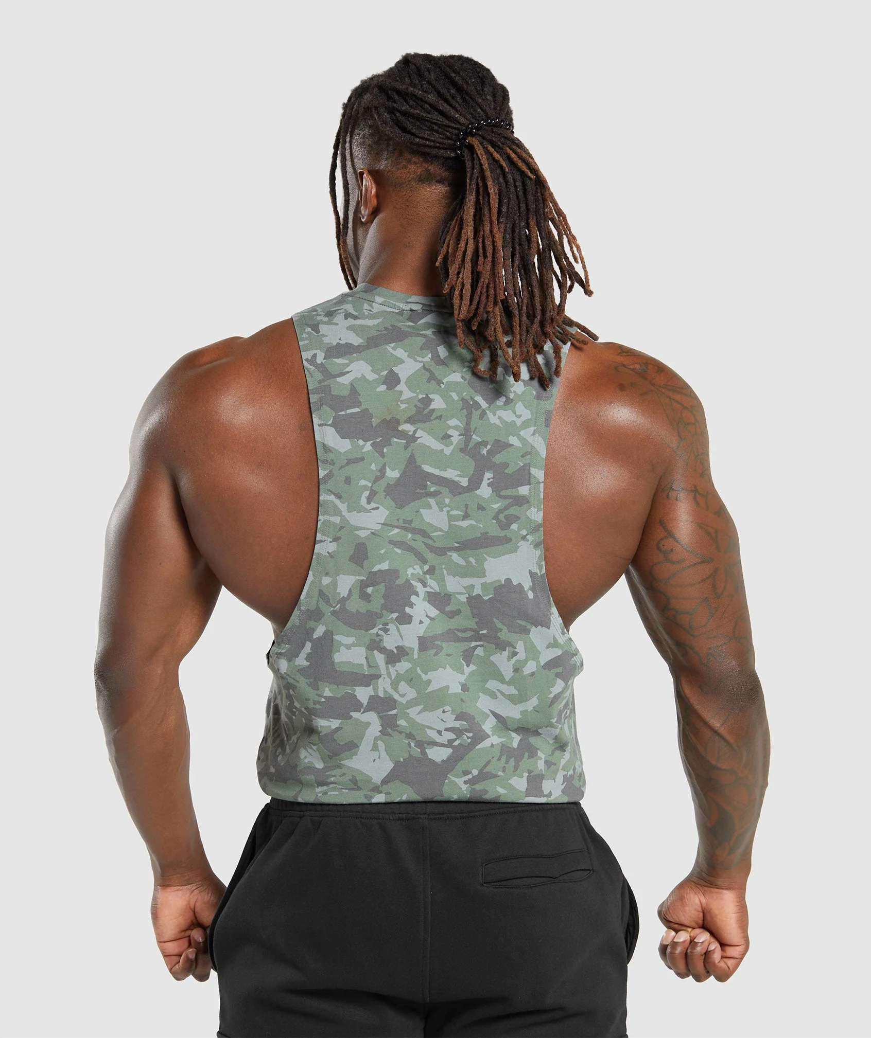 Gymshark Legacy Drop Arm Tank - Unit Green