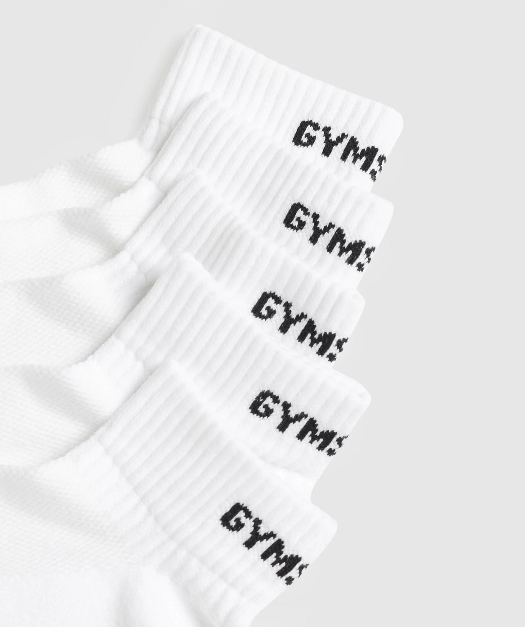 Gymshark Quarter Socks 5pk - White