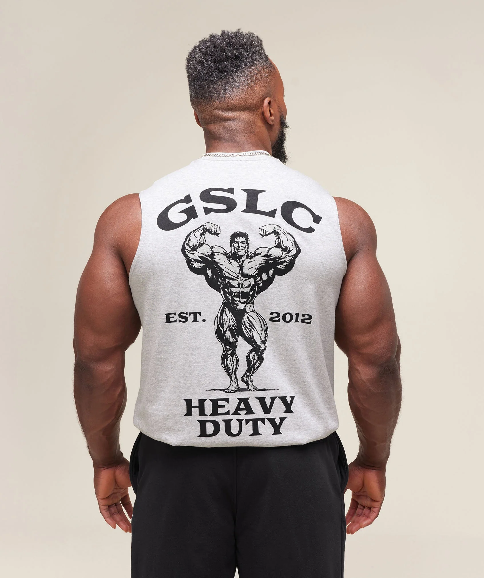 Gymshark Heavy Duty Tank - Light Grey Core Marl