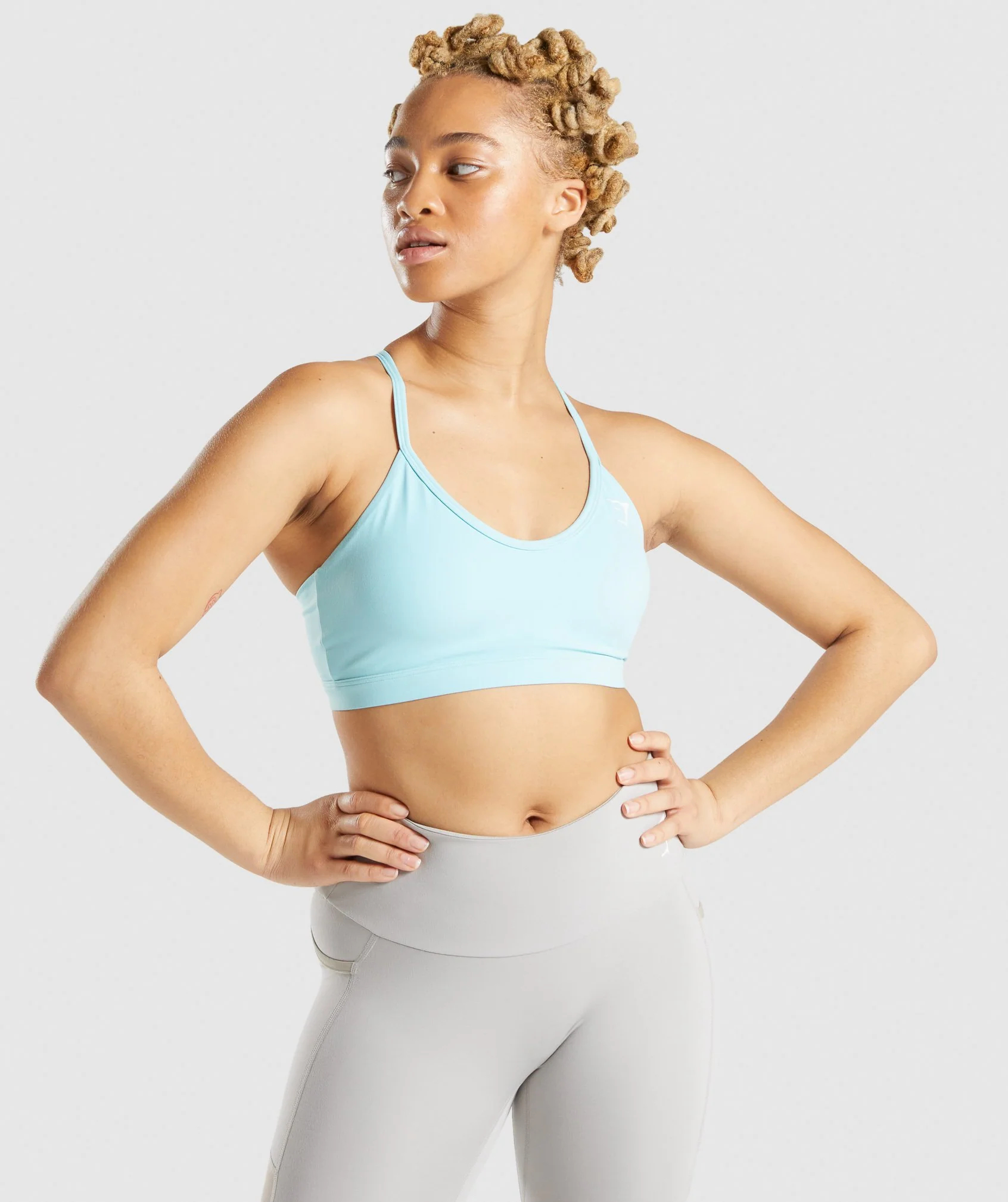 Gymshark V Neck Sports Bra - Turquoise