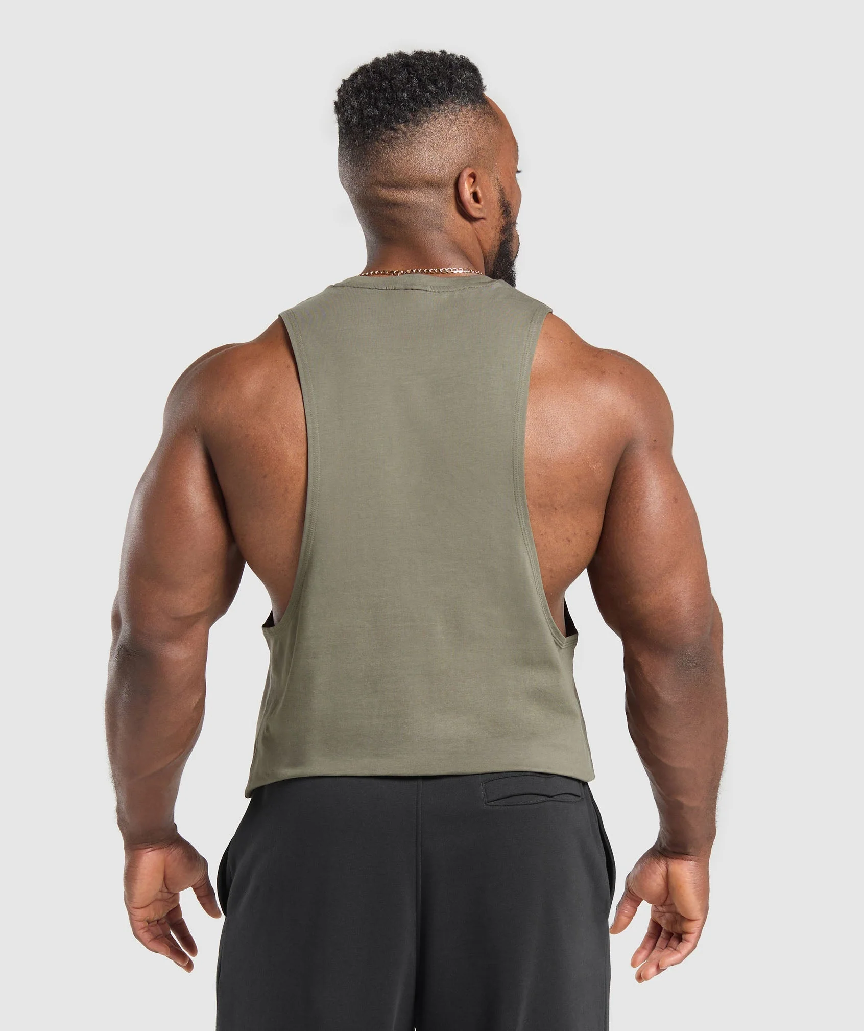 Gymshark Legacy Drop Arm Tank - Base Green