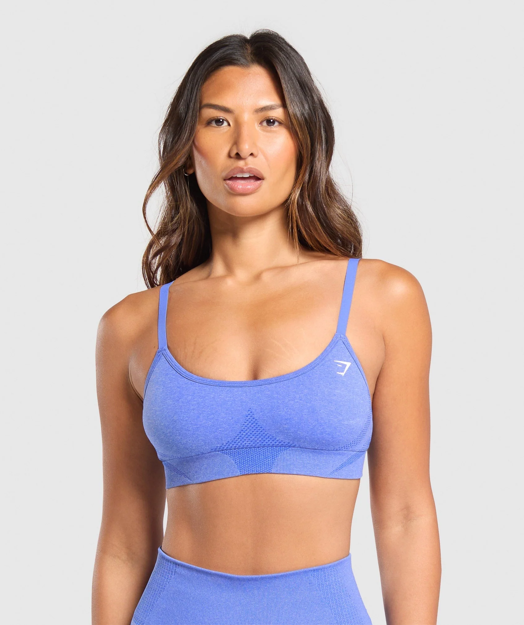 Gymshark Vital Seamless Sports Bra - Lift Blue/ Marl