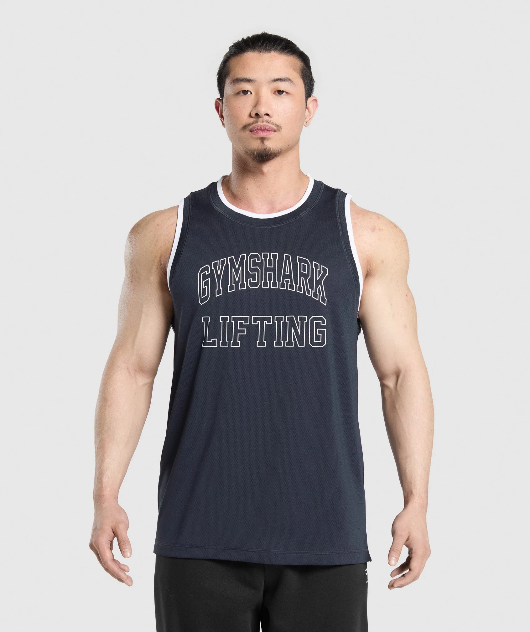 Gymshark Mesh Tank - Heavy Blue