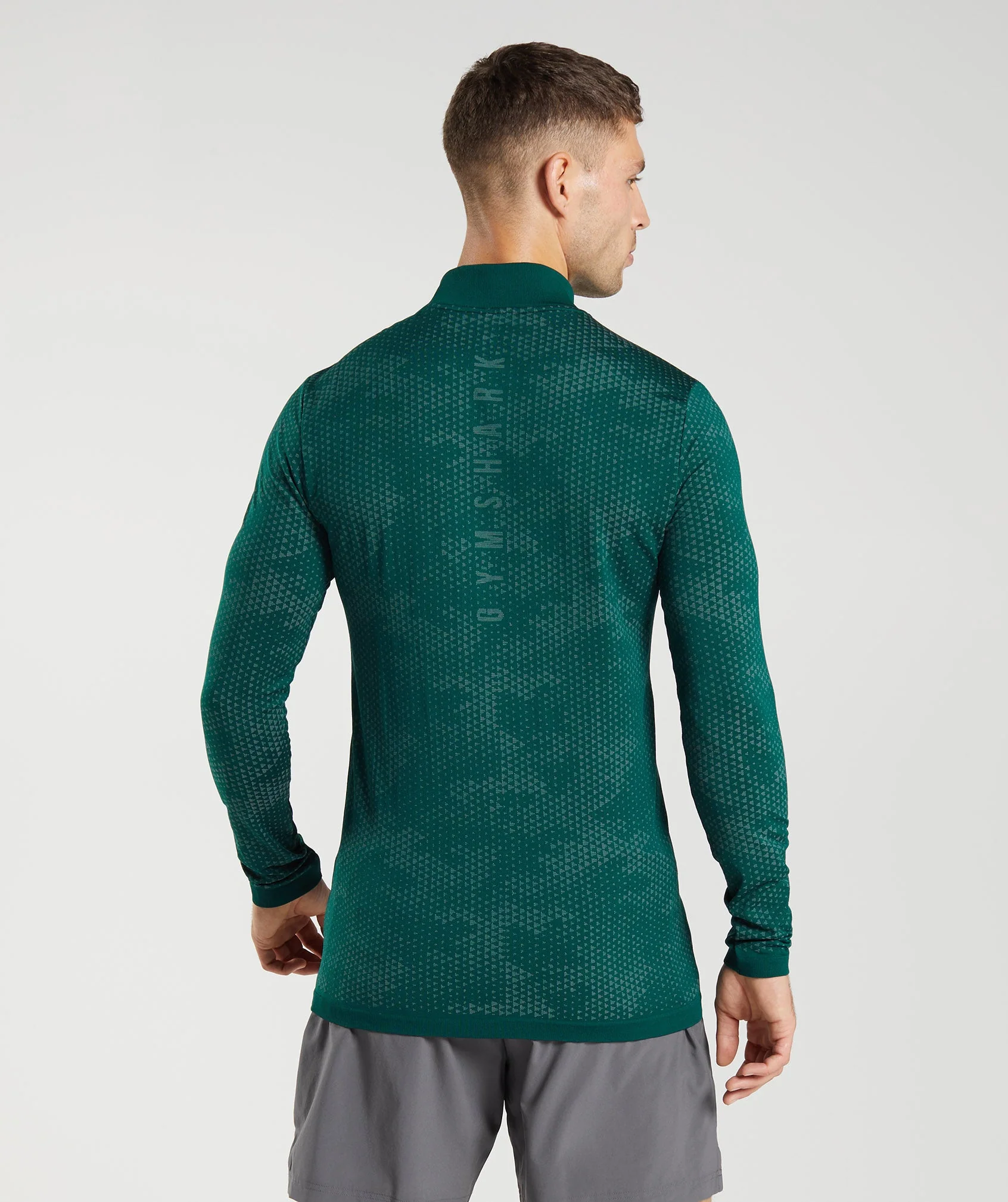 Gymshark Sport Seamless 1/4 Zip - Woodland Green/Hoya Green