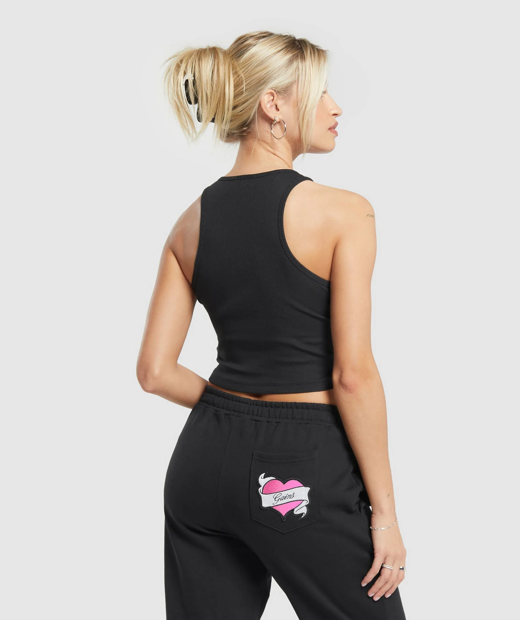 Gymshark Tattoo Midi Tank - Black