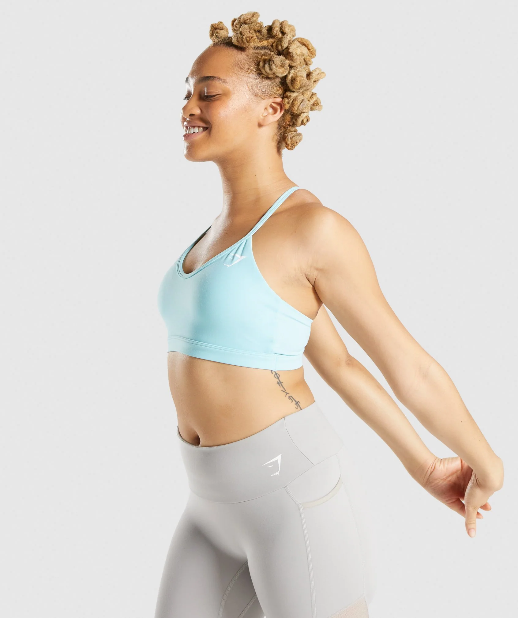 Gymshark V Neck Sports Bra - Turquoise