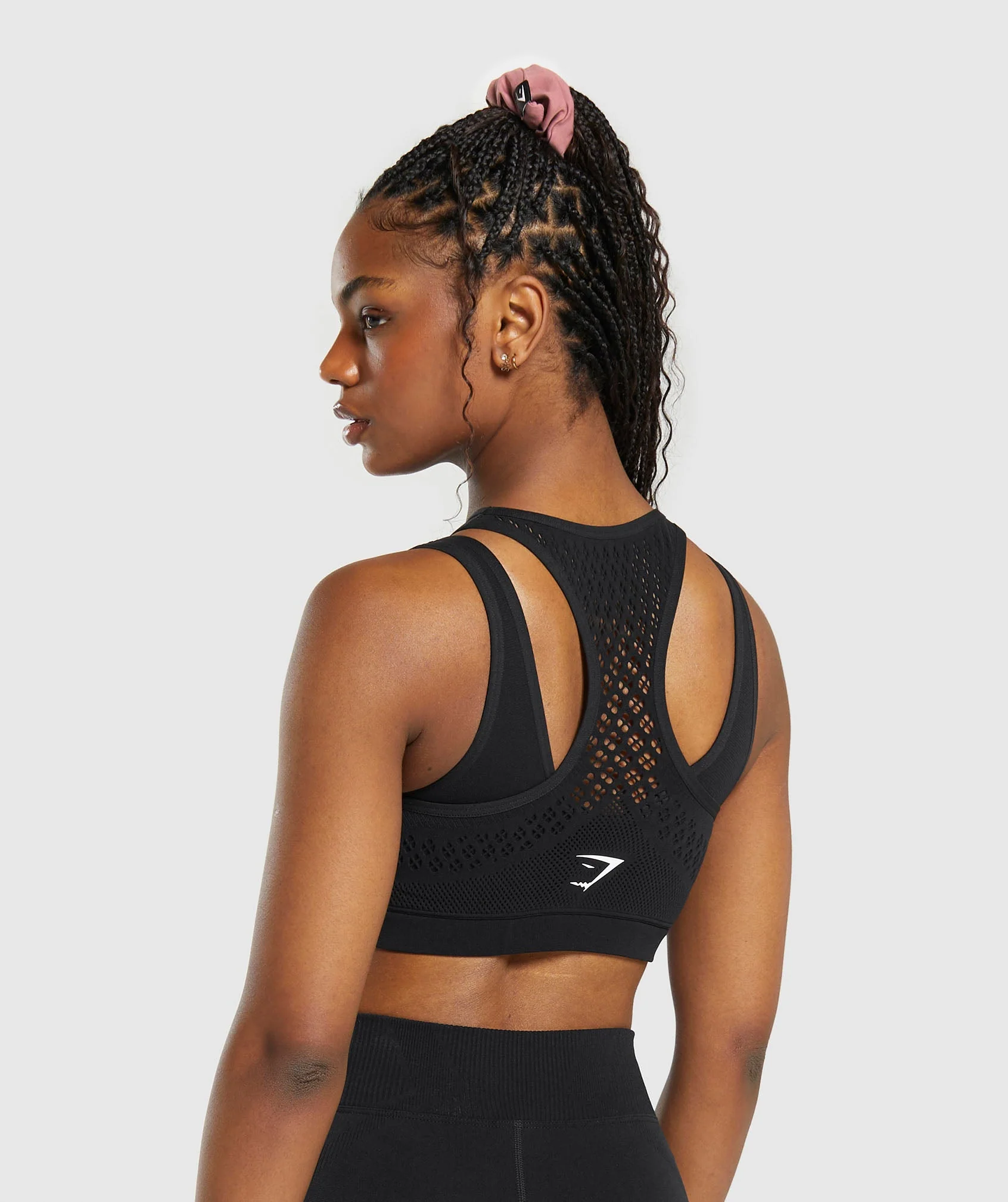 Gymshark Warp Knit Gradient Bra - Black