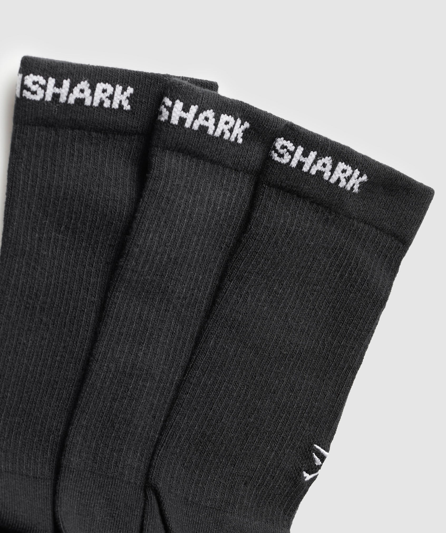 Gymshark Wordmark Crew 3pk - Black