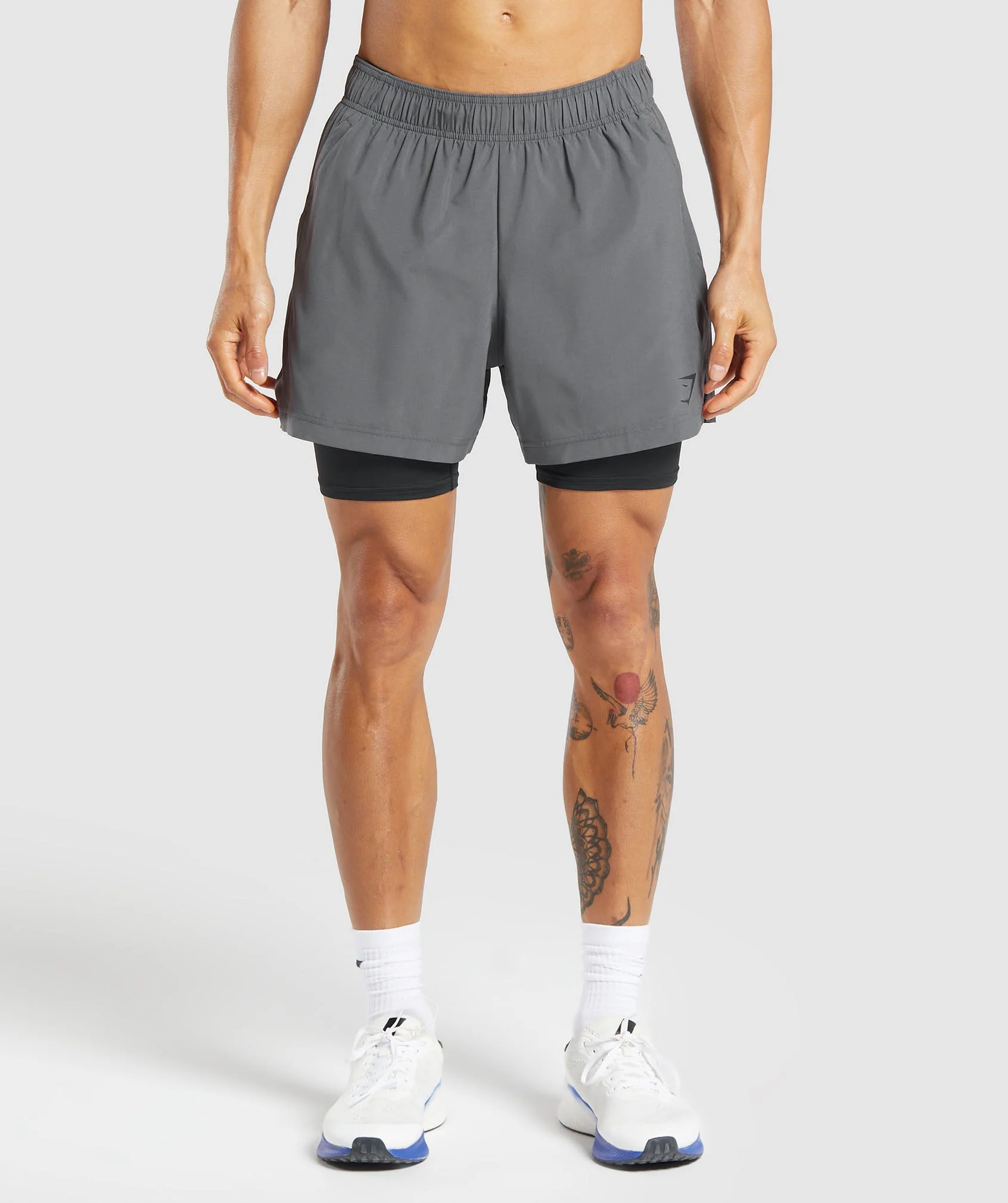 Gymshark Sport 5 2 in 1 Shorts - Dark Grey/Black