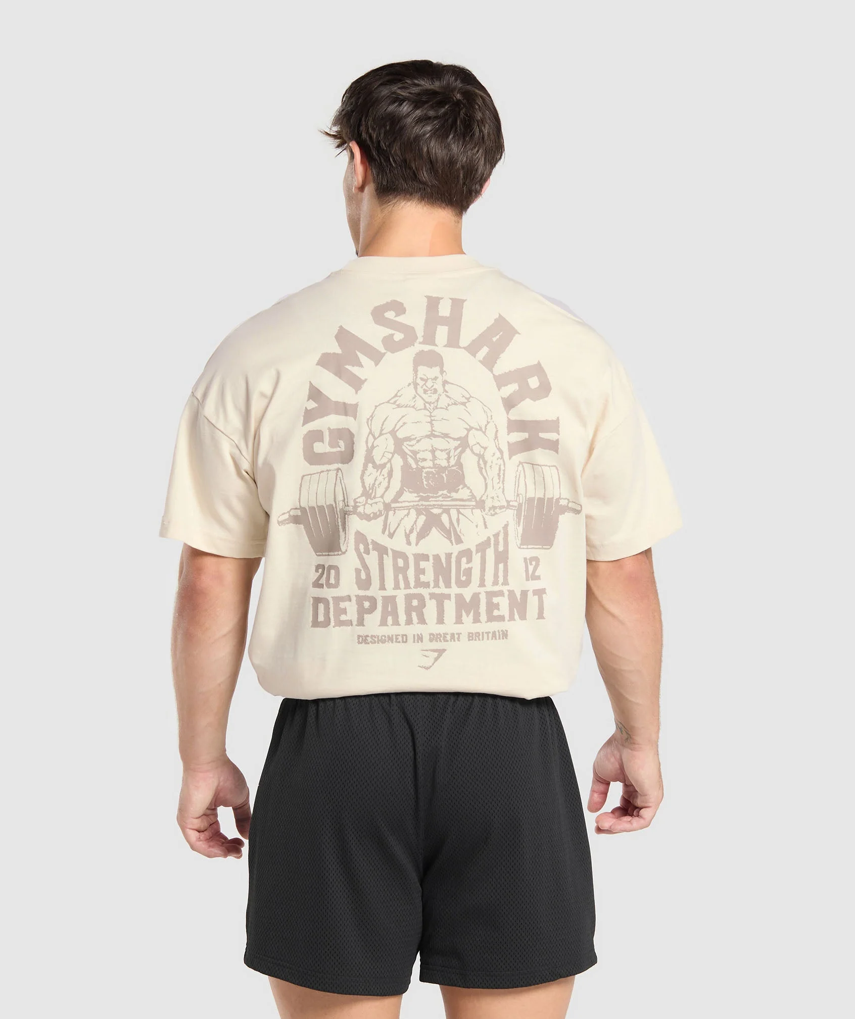 Gymshark Strength Department Graphic T-Shirt - Ecru White