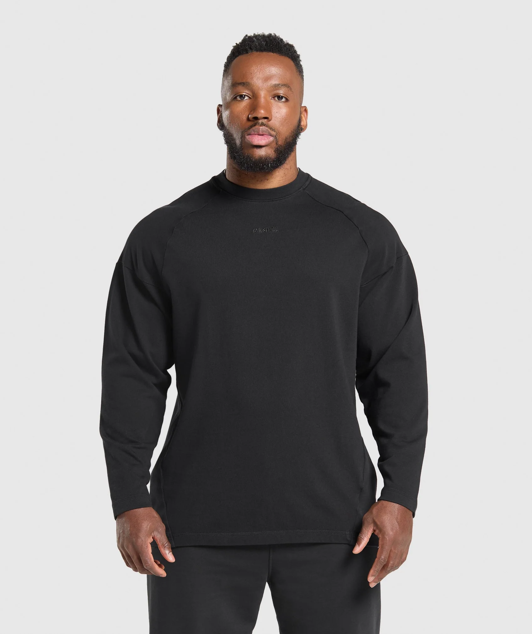 Gymshark Heavyweight Long Sleeve T-Shirt - Black
