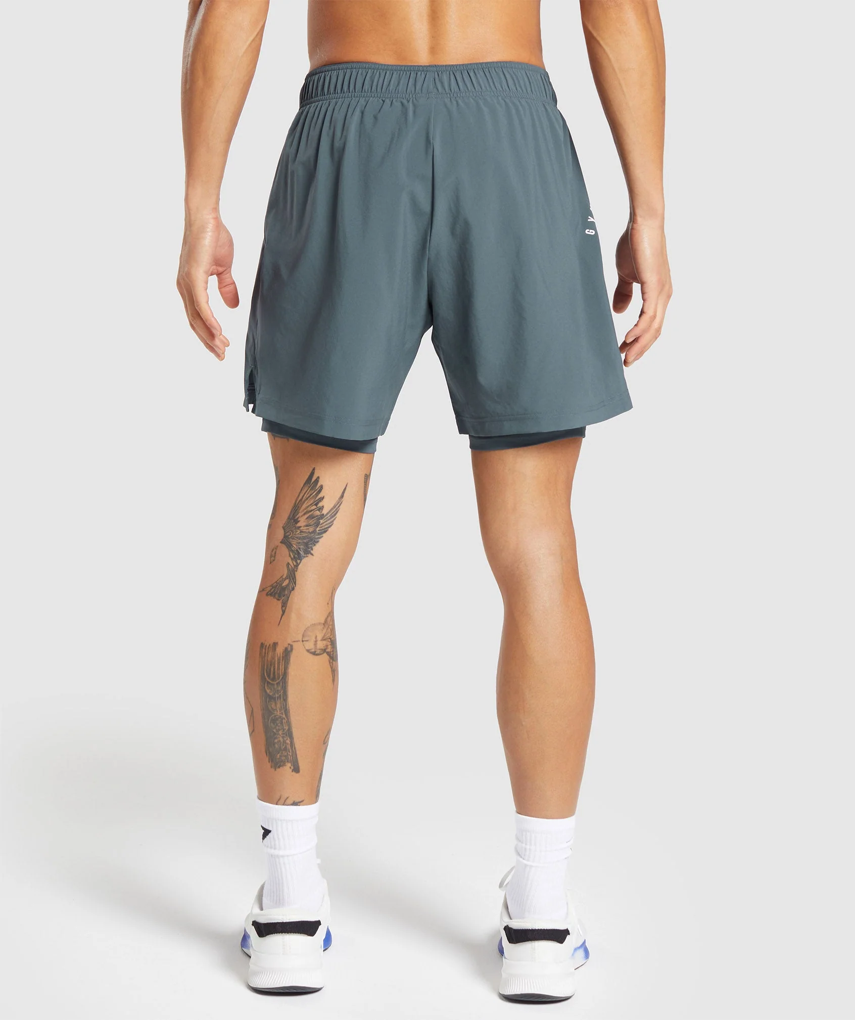 Gymshark Sport 7 2 in 1 Shorts - Titanium Blue