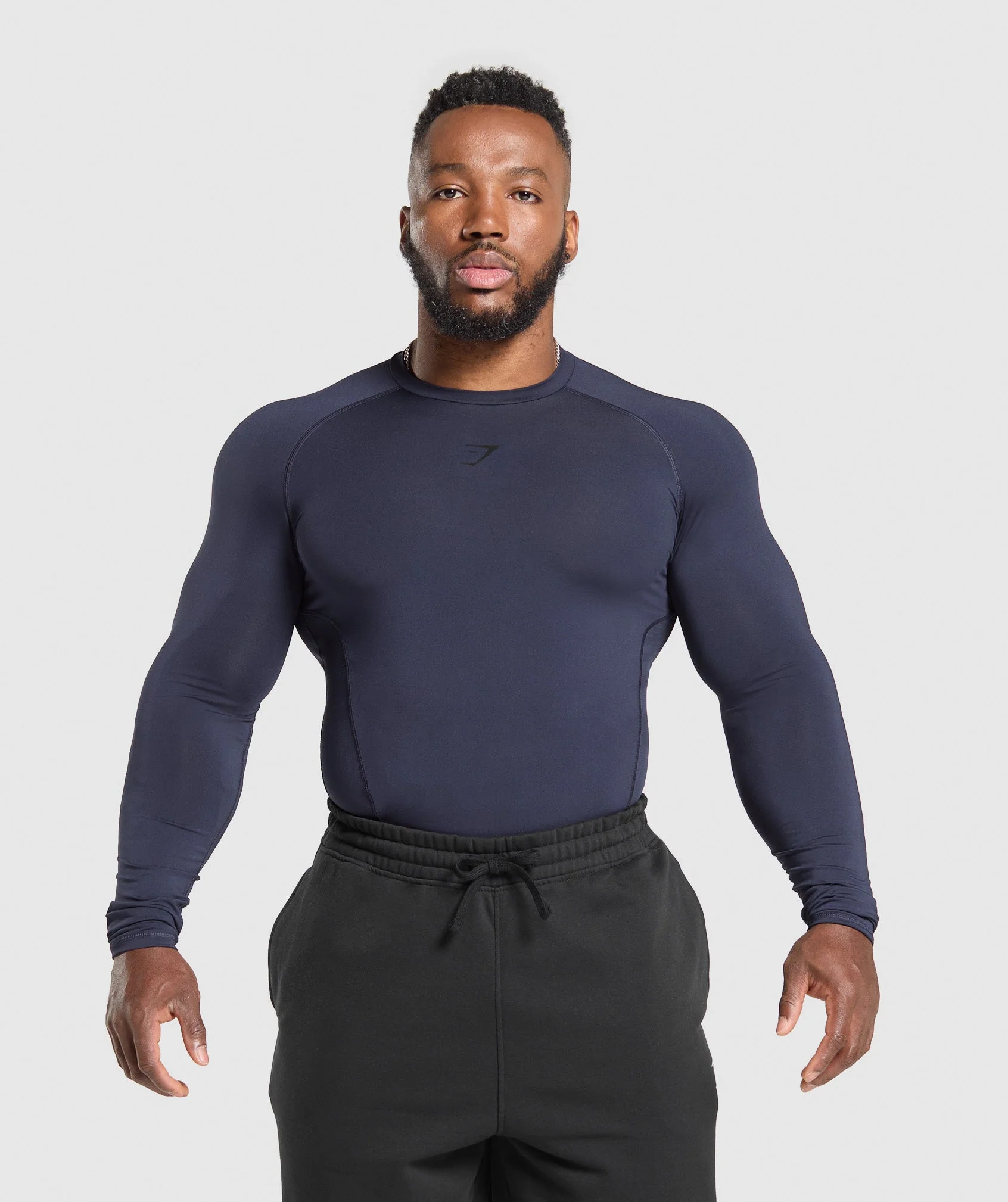Gymshark Element Baselayer Long Sleeve T-Shirt - Heavy Blue