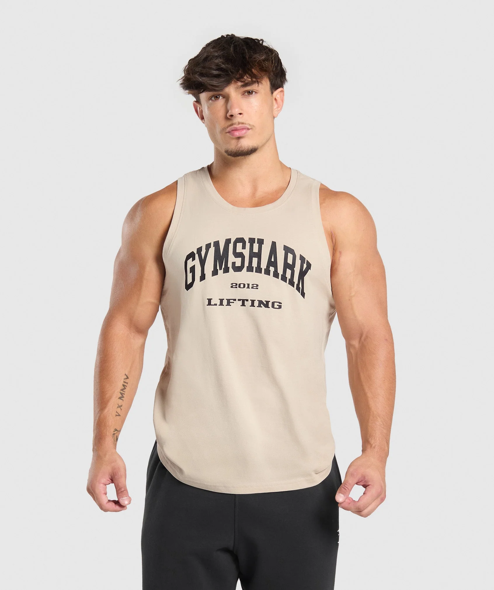 Gymshark 2012 Lifting Tank - Pebble Grey