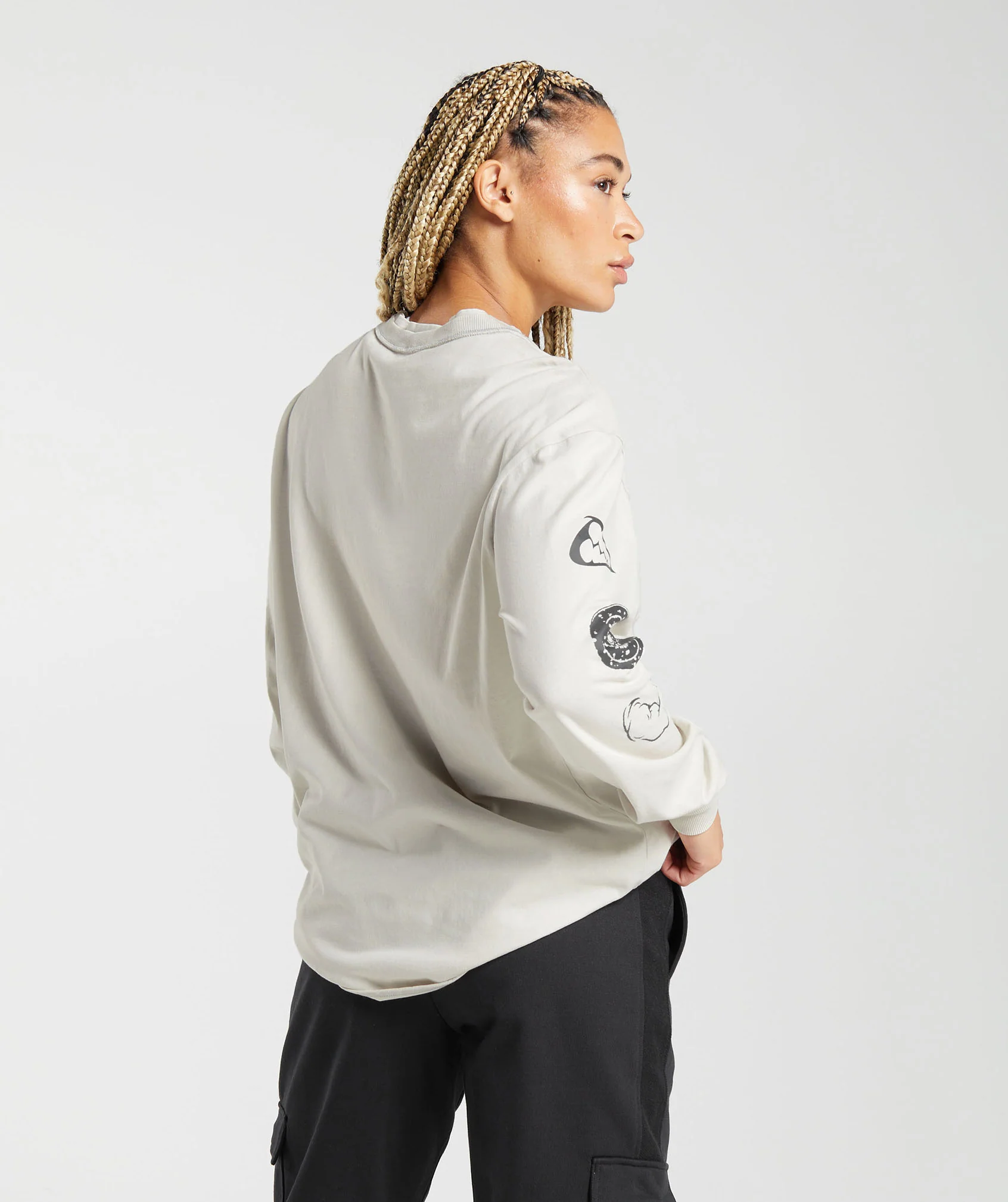 Gymshark Legacy Washed Long Sleeve Top - Metal Grey/Acid Wash