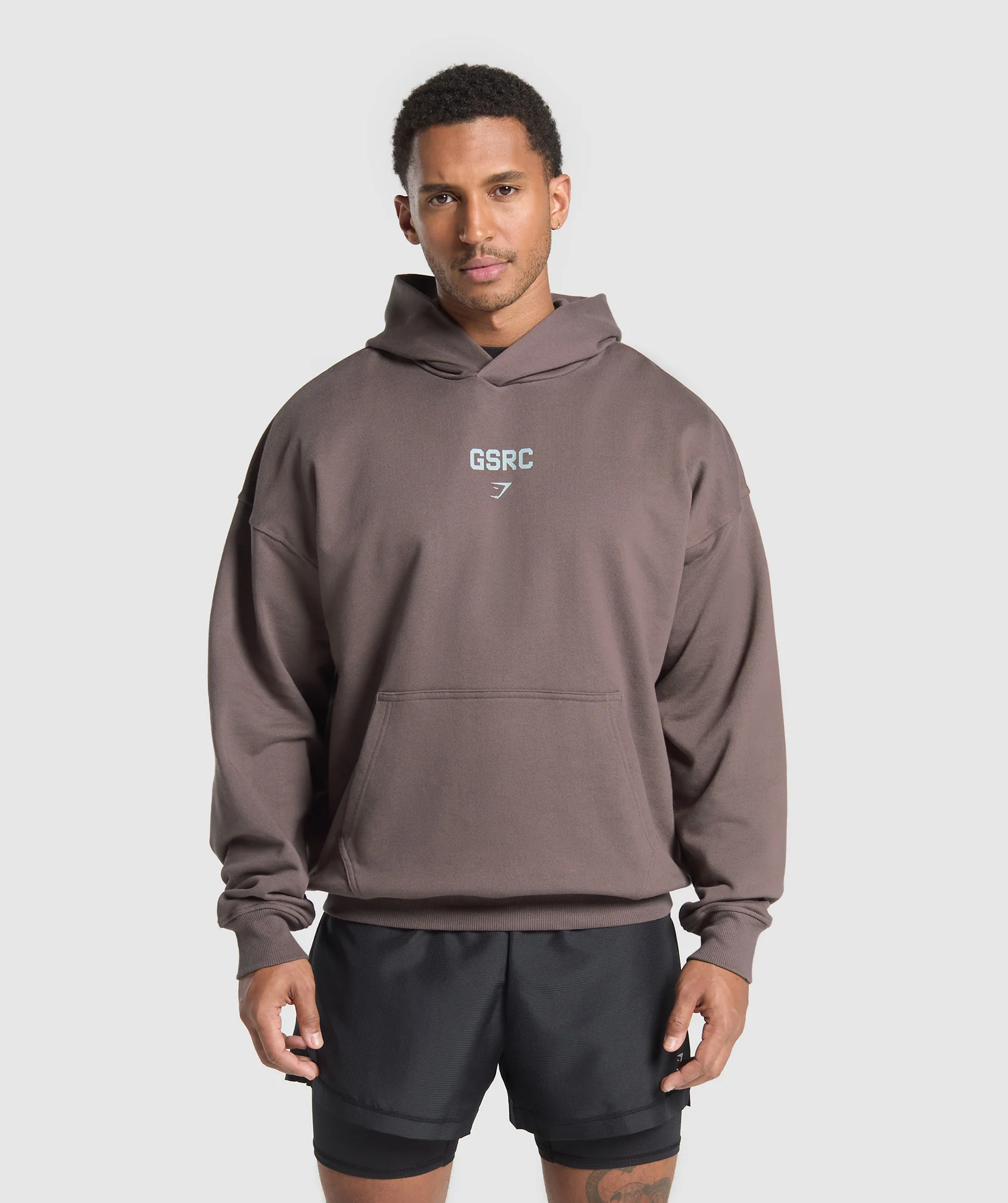 Gymshark Running Graphic Hoodie - Steel Purple