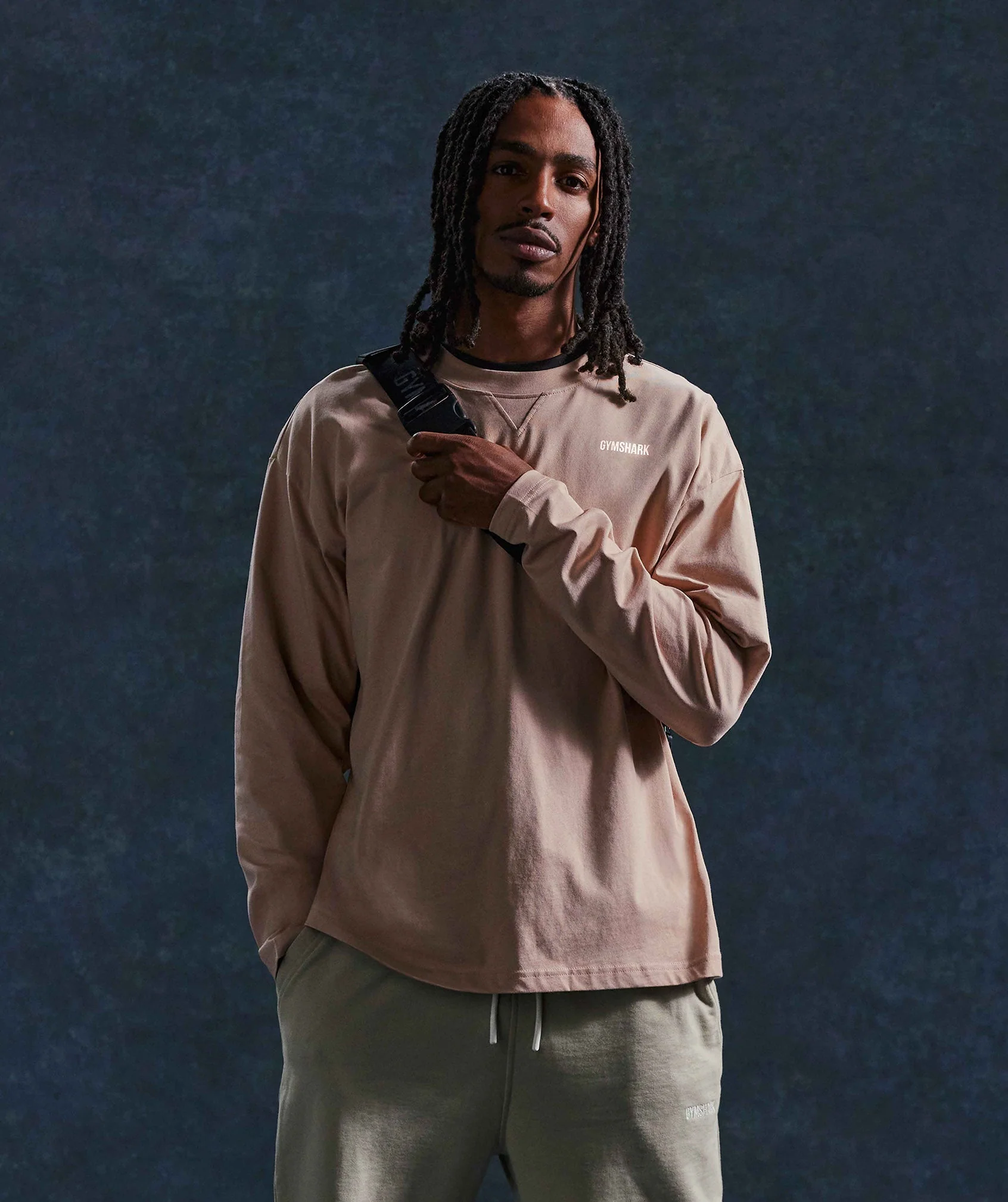 Gymshark Rest Day Sweats Long Sleeve T-Shirt - Dusty Taupe