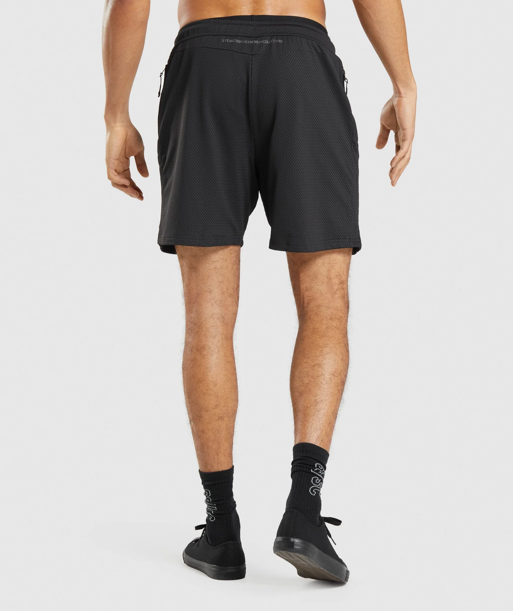 Gymshark//Steve Cook Mesh Shorts - Black
