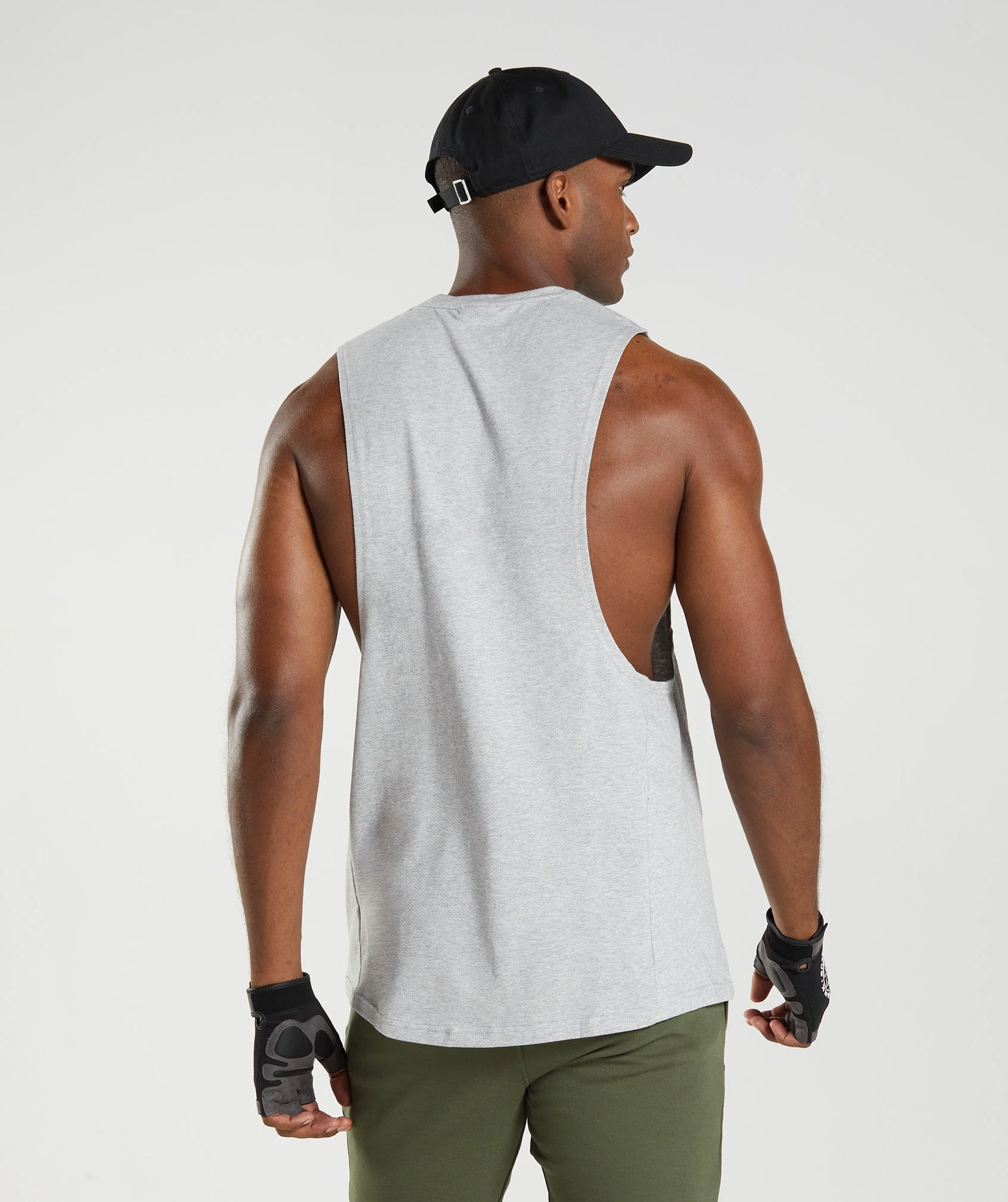 Gymshark React Drop Arm Tank - Light Grey Core Marl