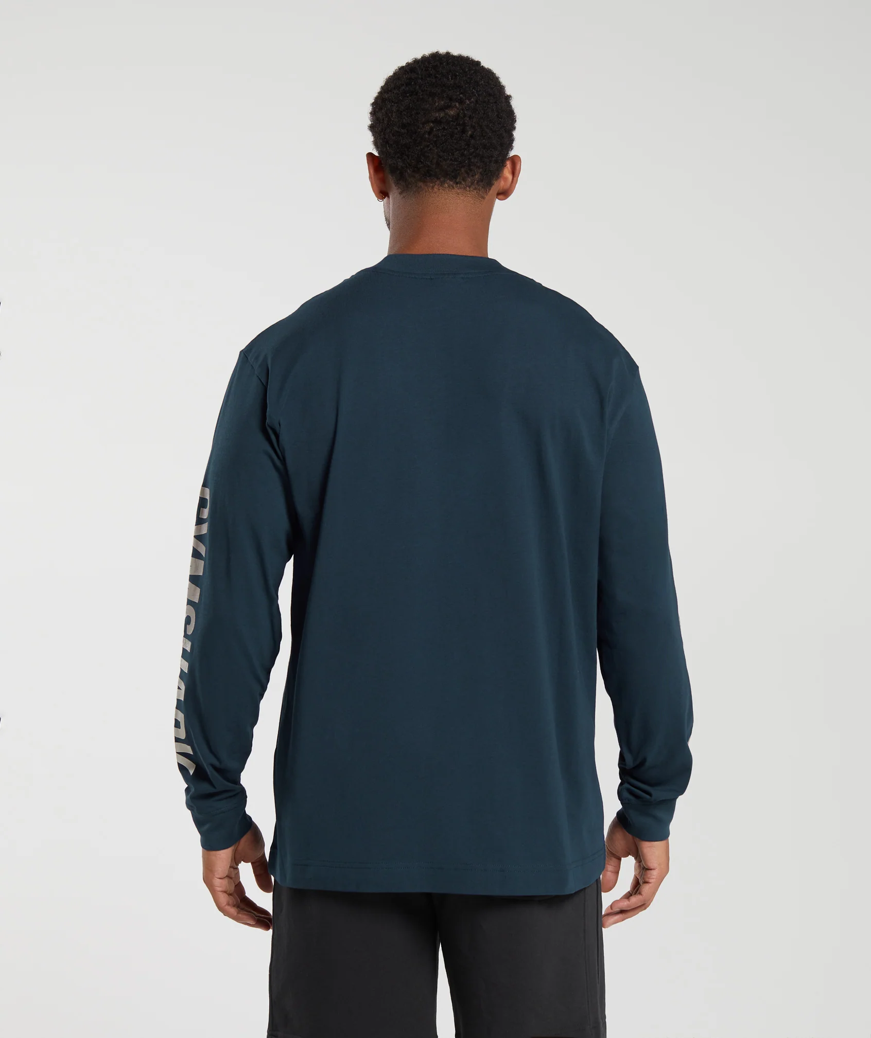 Gymshark Global Graphic Long Sleeve T-Shirt - Navy