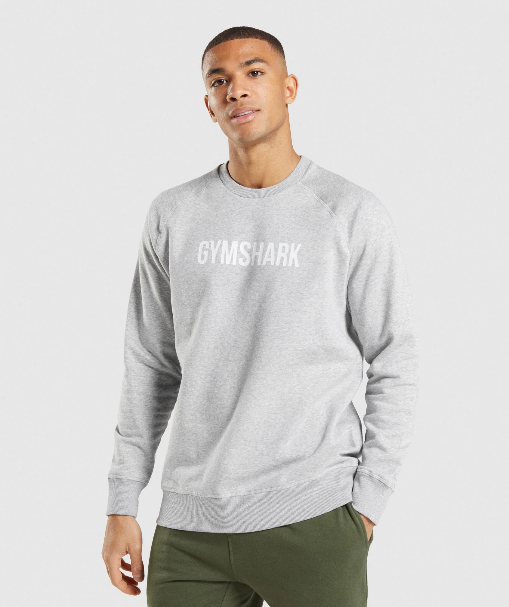 Gymshark Apollo Crew - Light Grey Core Marl