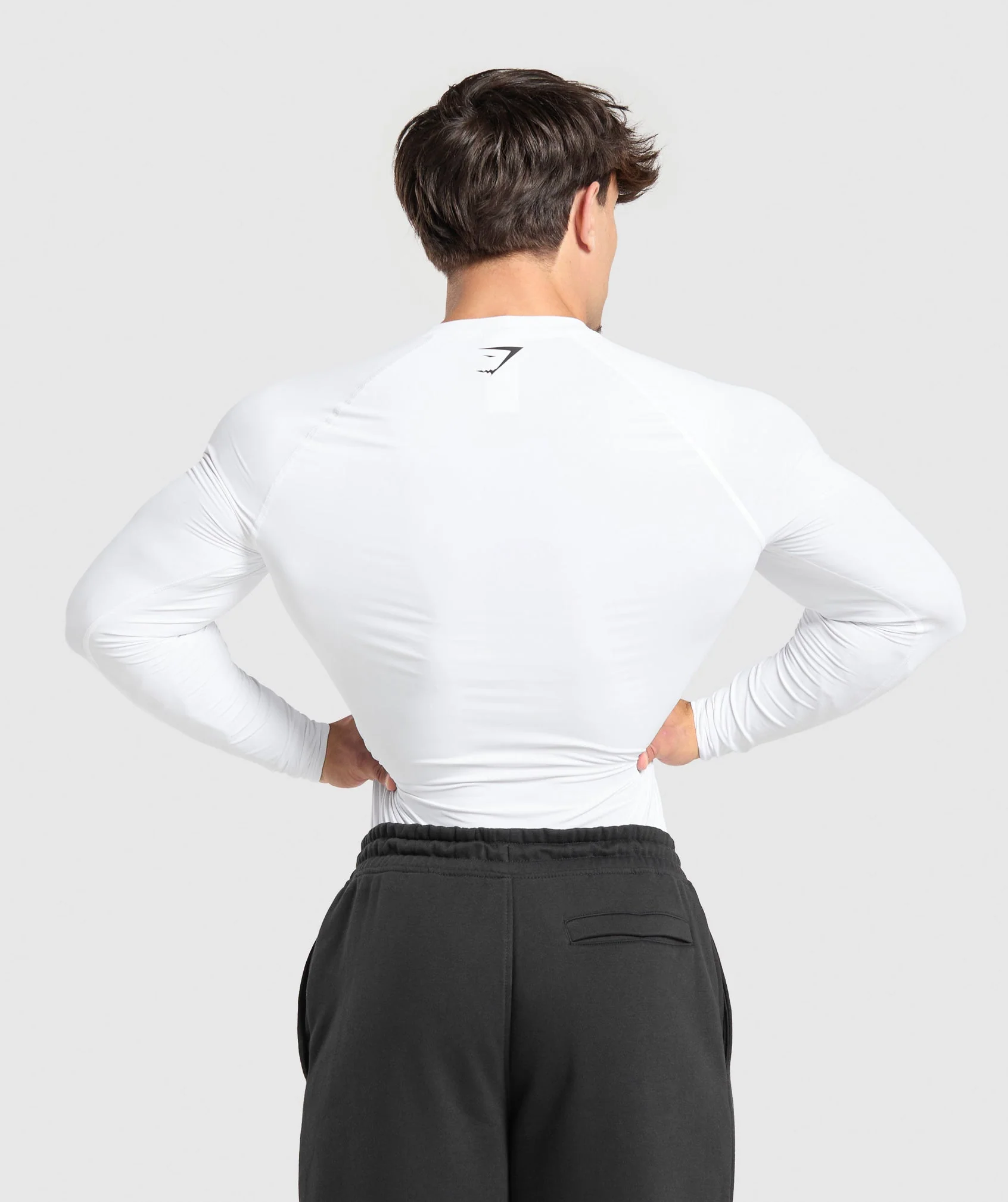 Gymshark Graphic Baselayer Long Sleeve T-Shirt - White