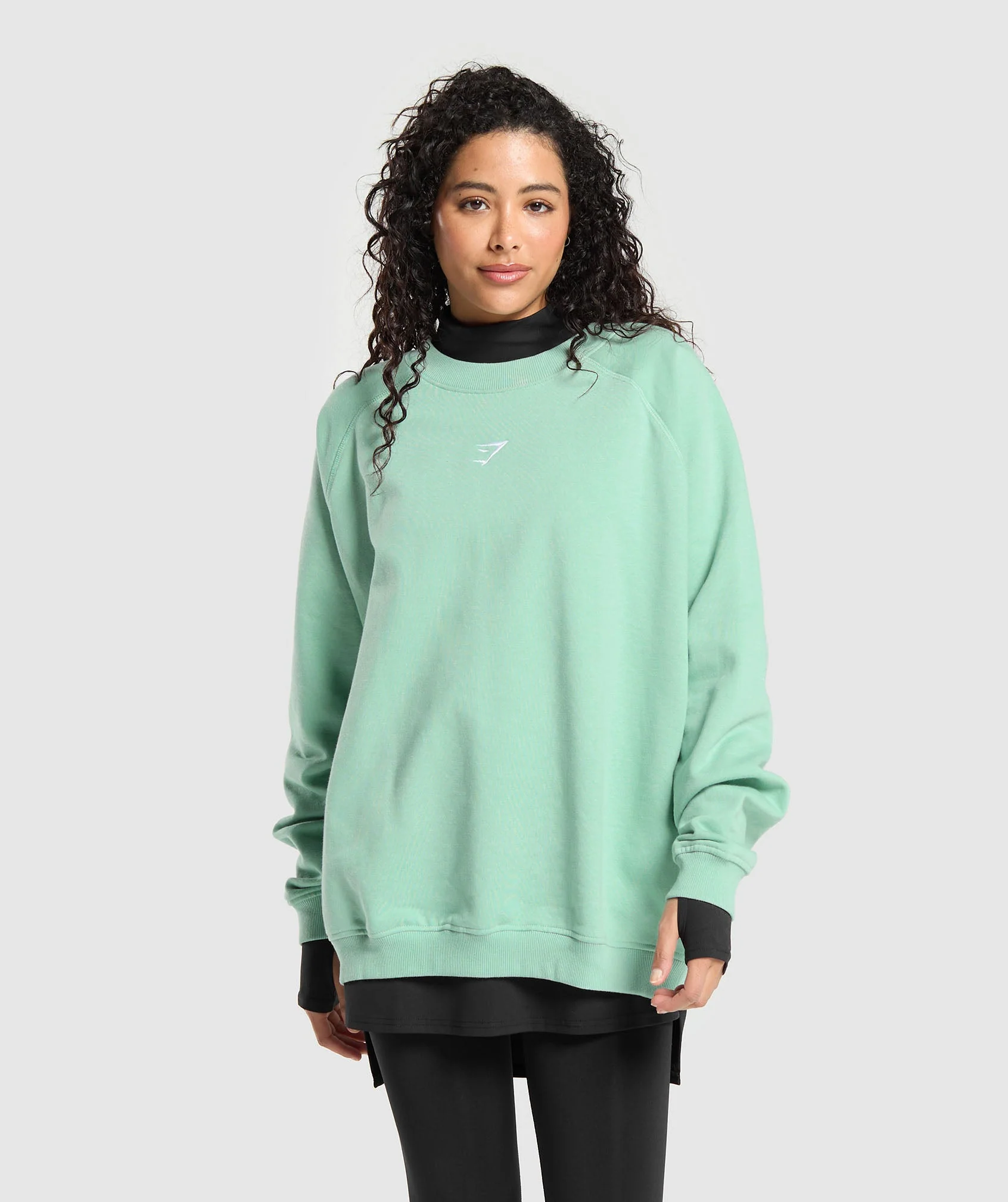 Gymshark Training Oversized Fleece Sweatshirt - Lido Green