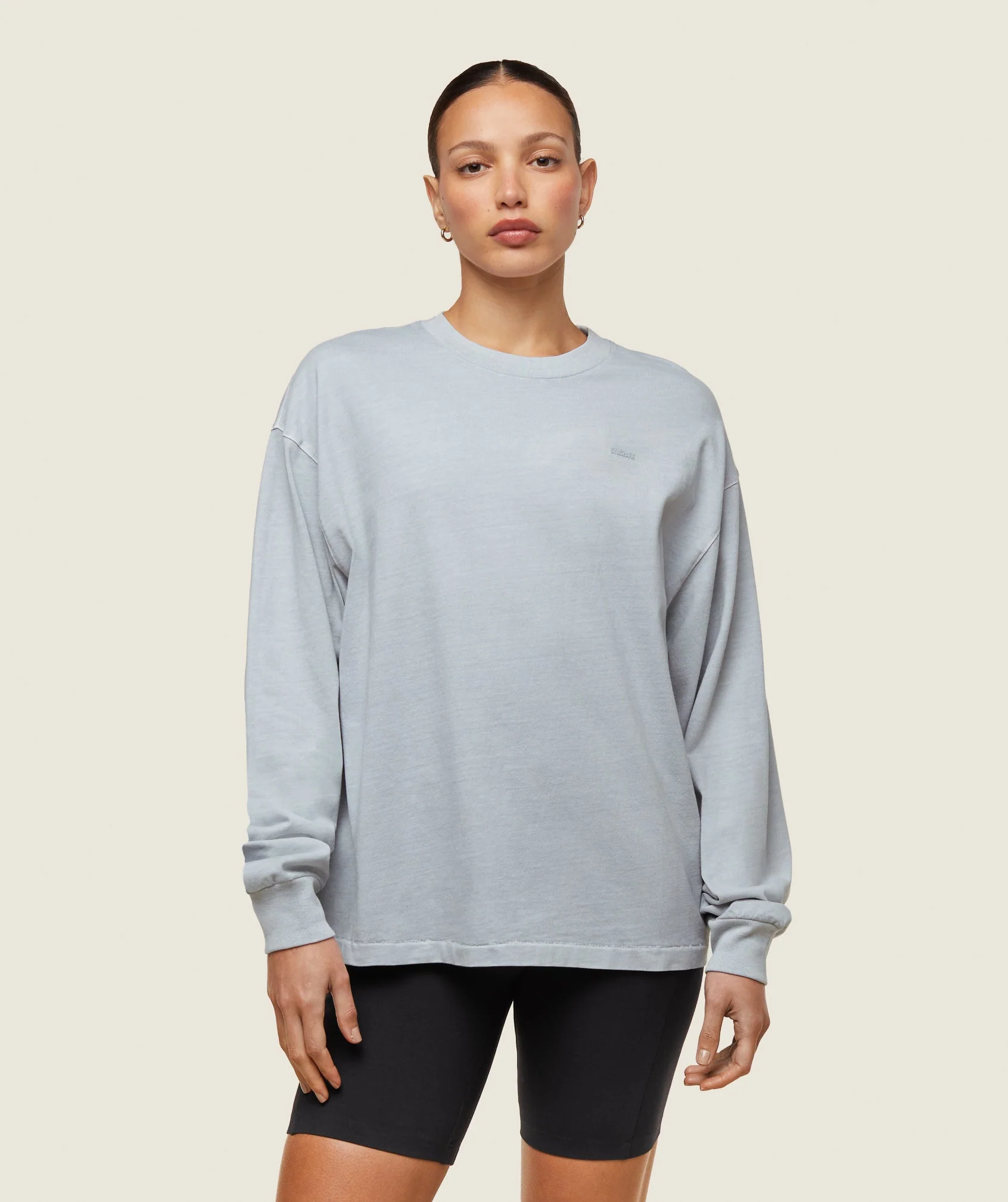 Gymshark everywear Long Sleeve Top - Ice Grey