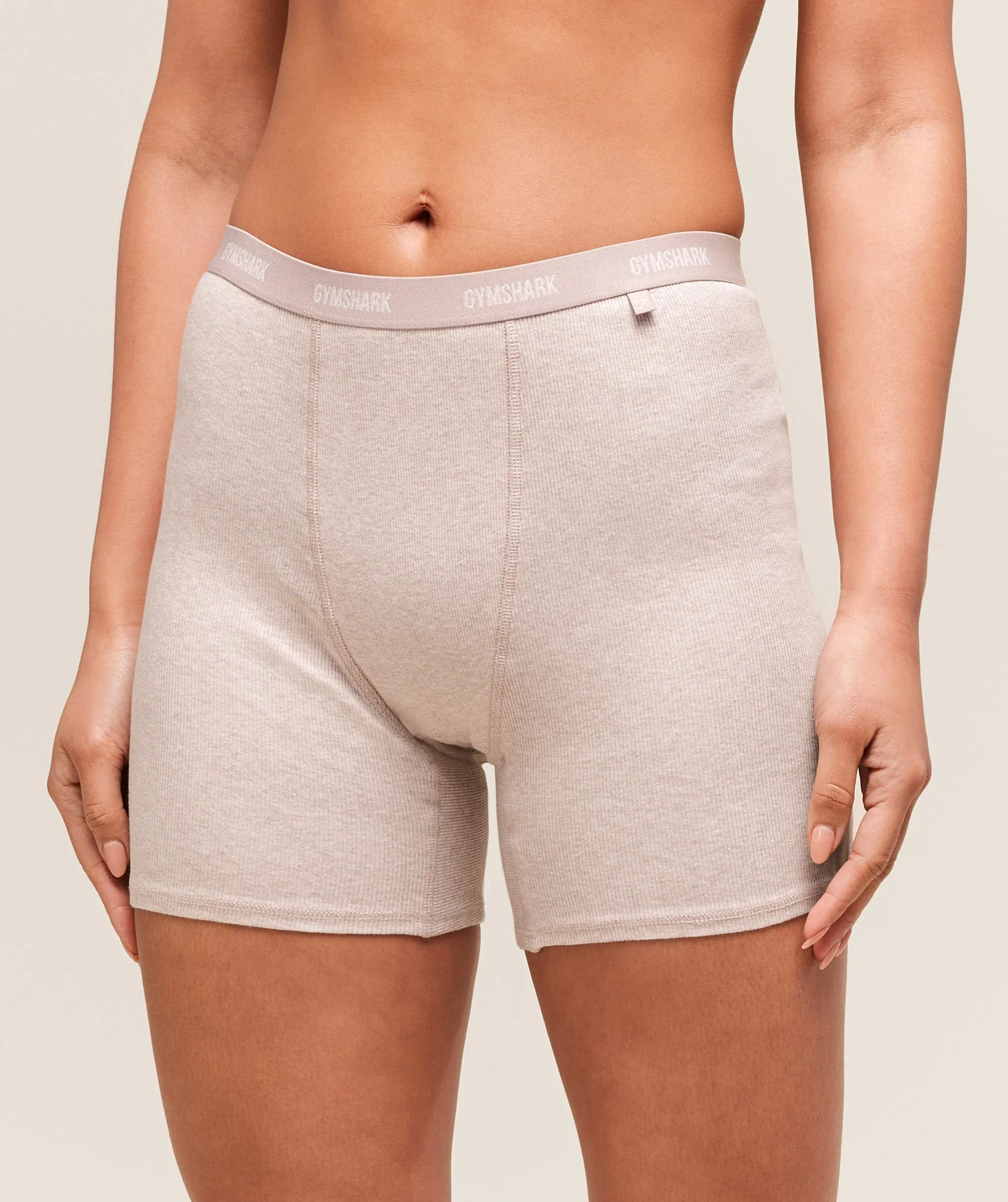 Gymshark Rib Shorts - Soft Pink Marl