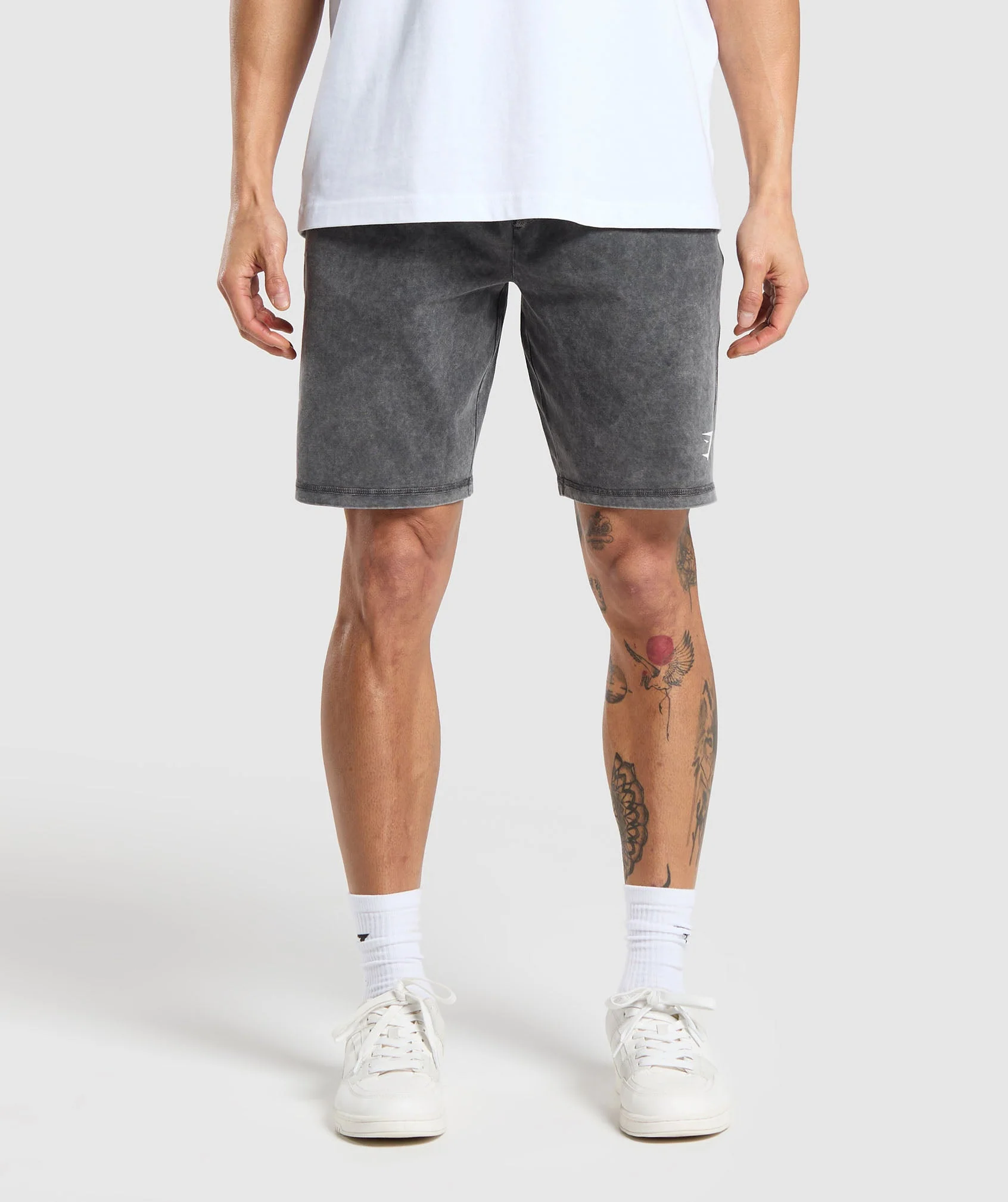 Gymshark Washed Jersey 9 Shorts - Black