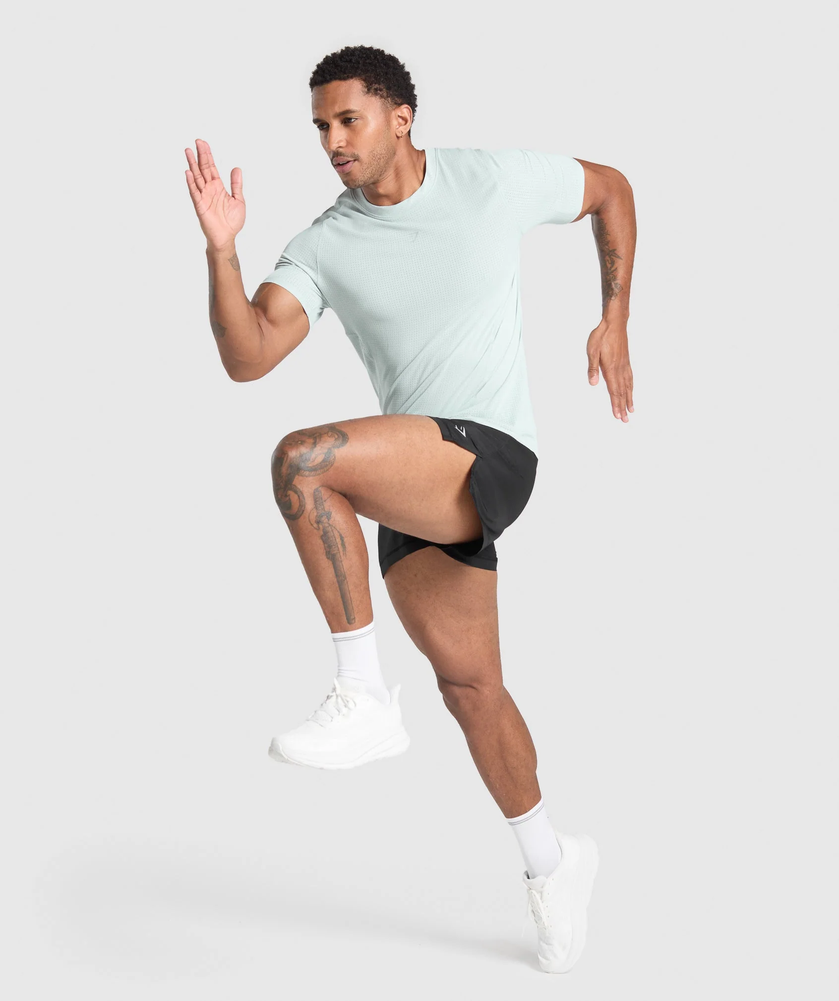 Gymshark Running T Shirt - Cool Blue