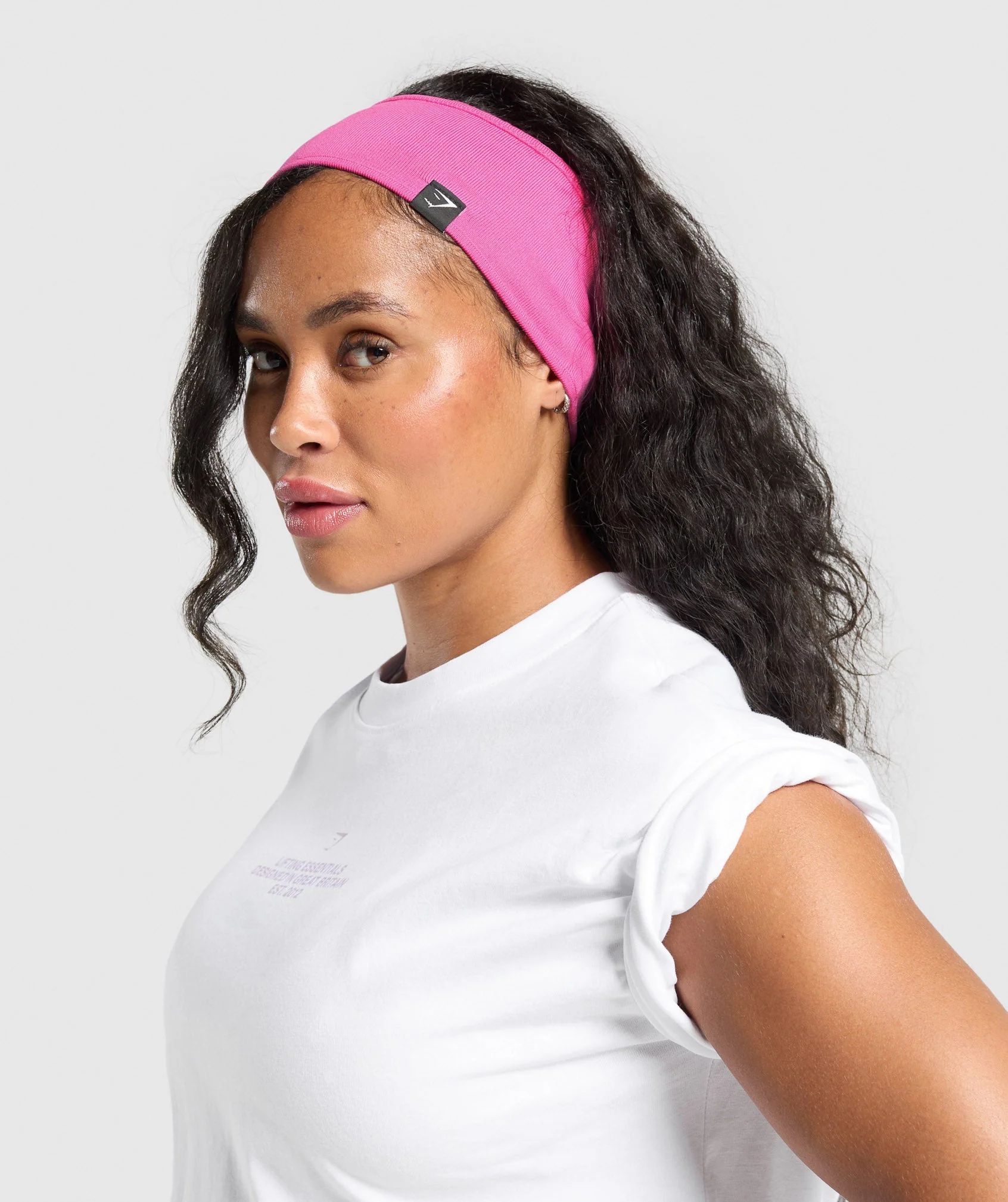 Gymshark Diffuse Single Layer Sweat Headband - Fetch Pink